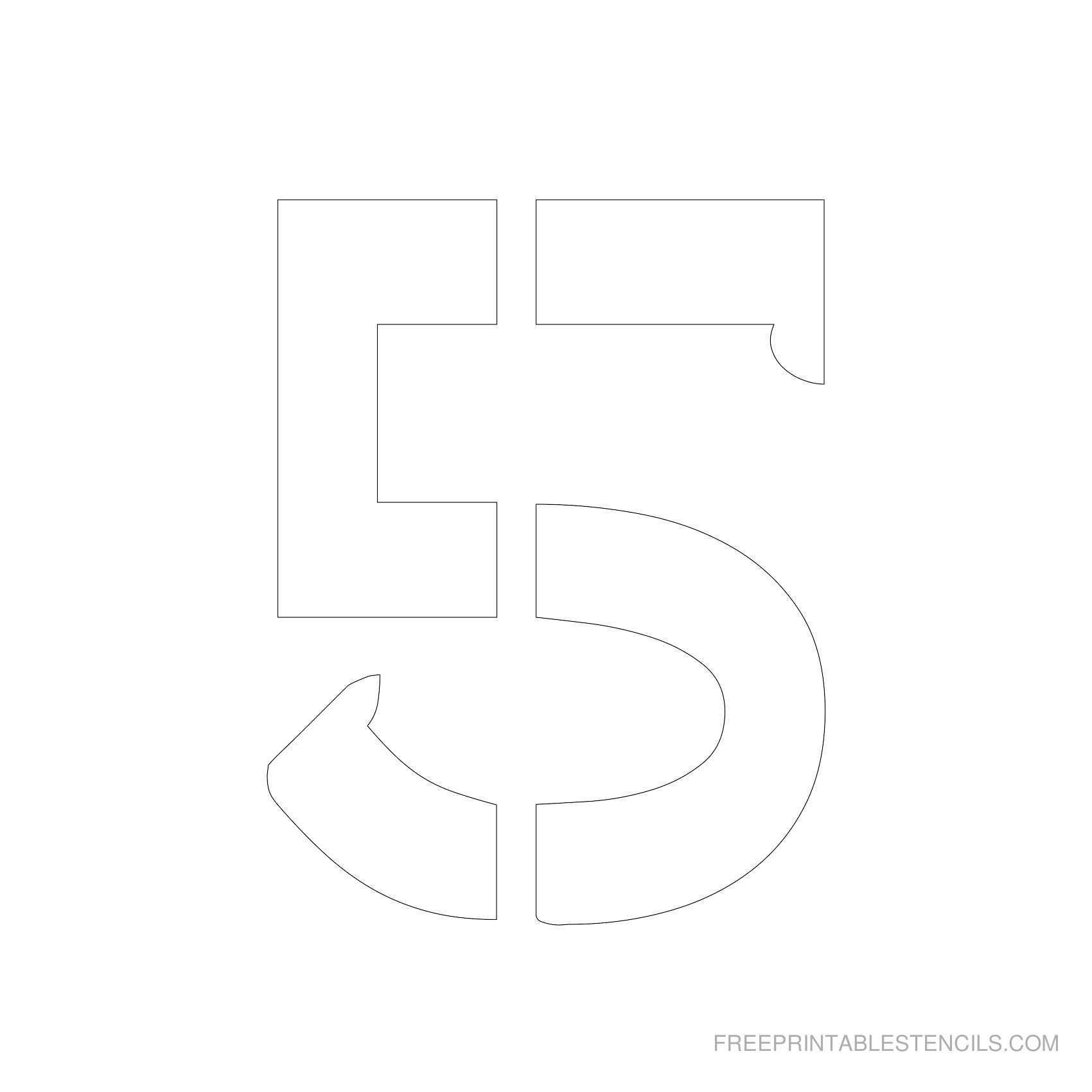 Printable 5 Inch Number Stencils 1-10 - Worksheets Library pertaining to Free Printable 5 Inch Number Stencils