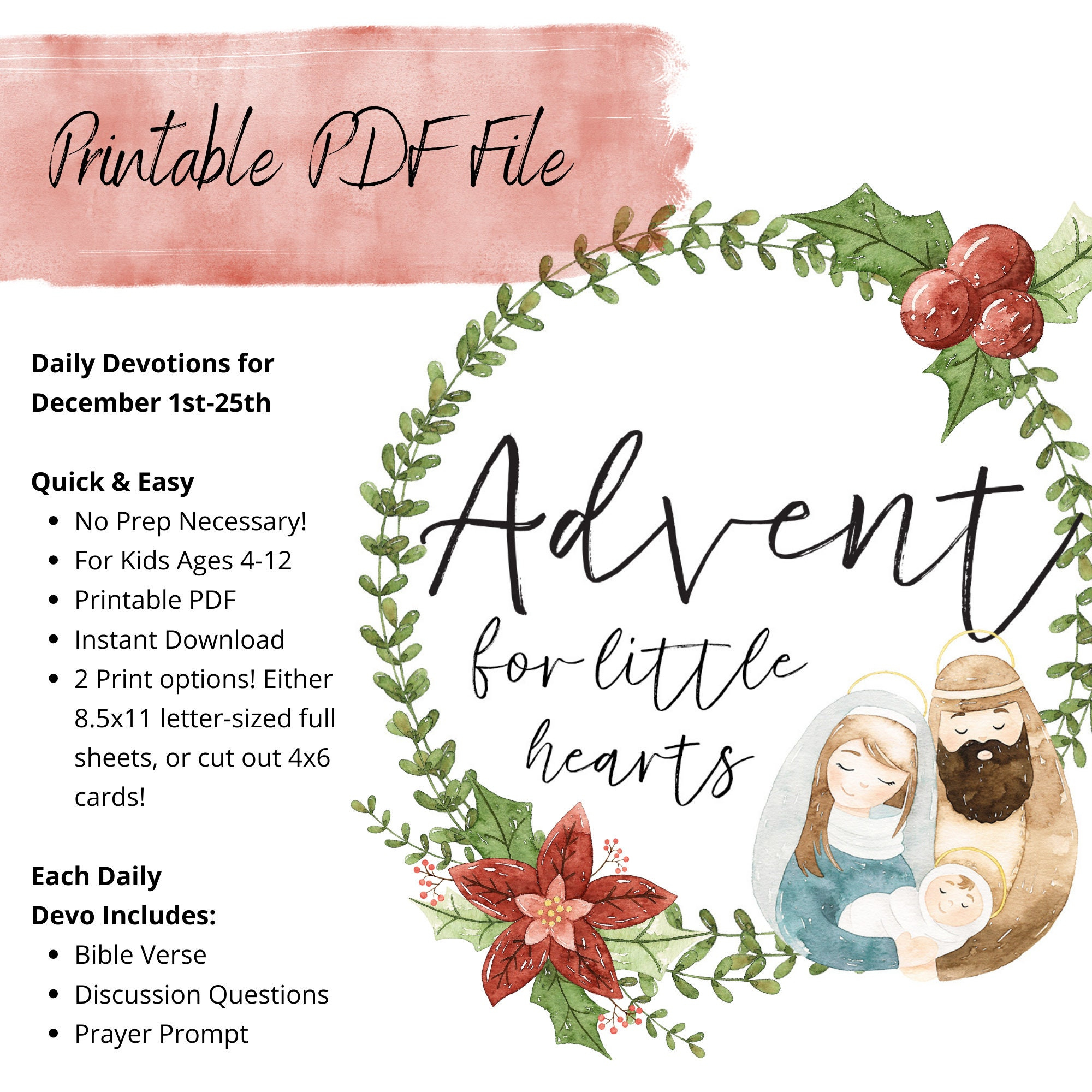 Printable Advent Scripture Devotions For Kids And Families Pdf with Free Printable Advent Devotions