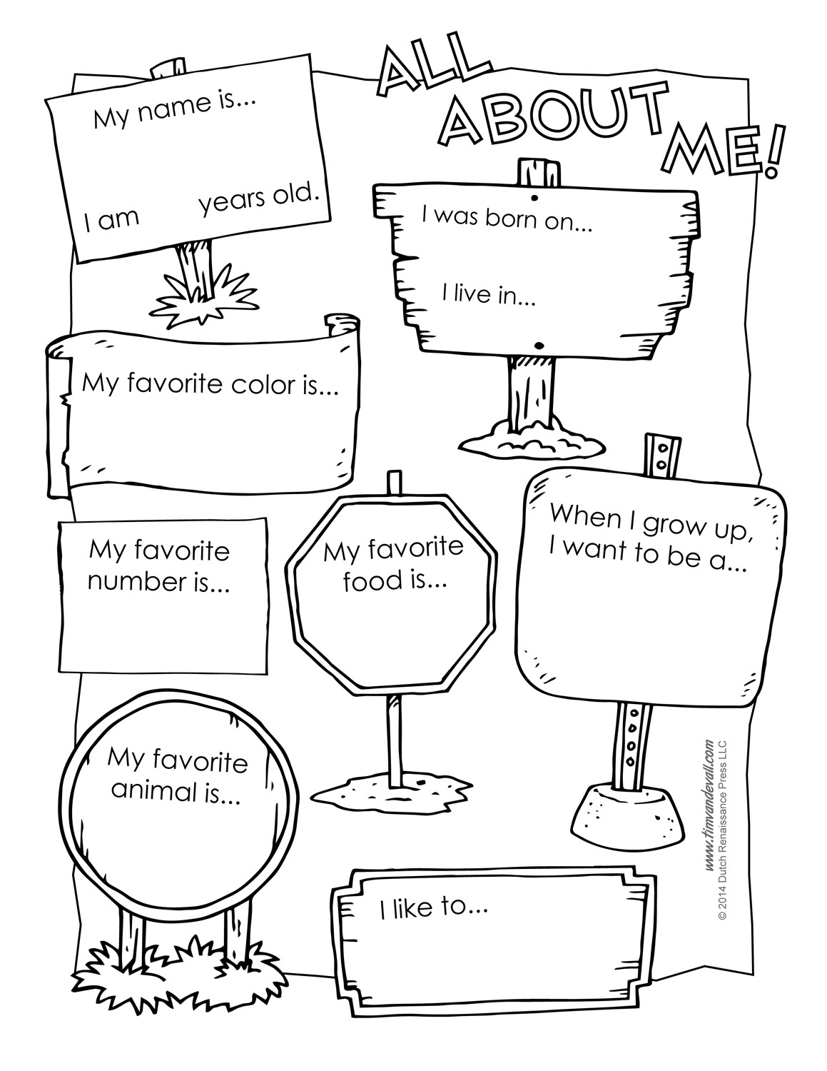 Printable All About Me Poster &amp;amp; All About Me Template Pdf for Free Printable All About Me Poster