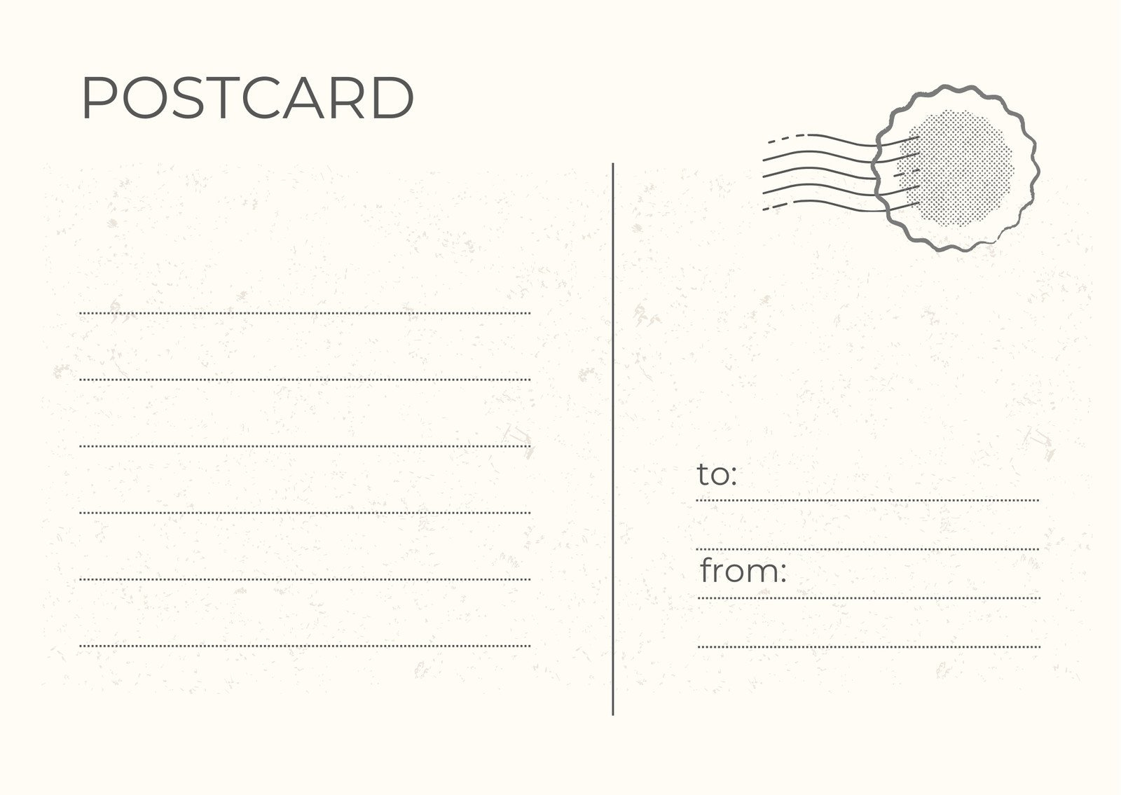 Printable And Customizable Postcard Templates | Canva in Free Printable Postcards