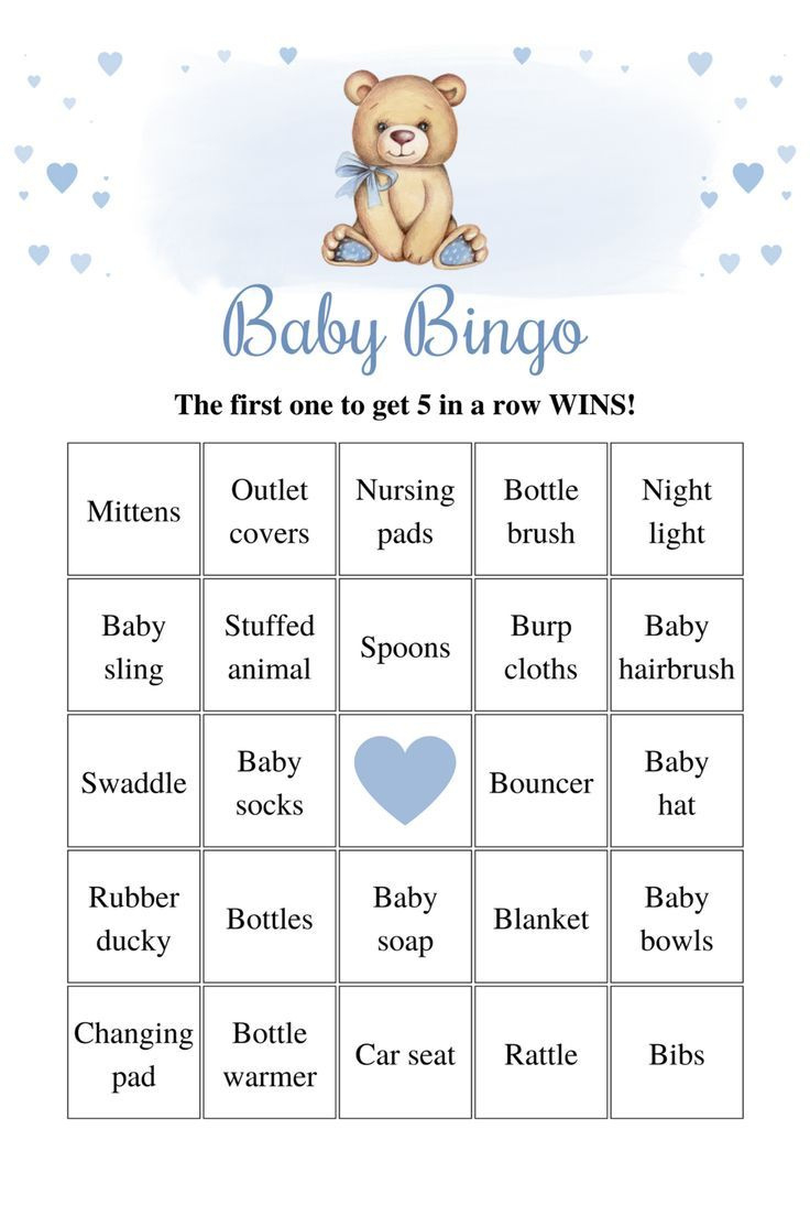 Printable Baby Shower Bingo Cards | Prefilled Baby Bingo Cards with Free Printable Baby Shower Bingo