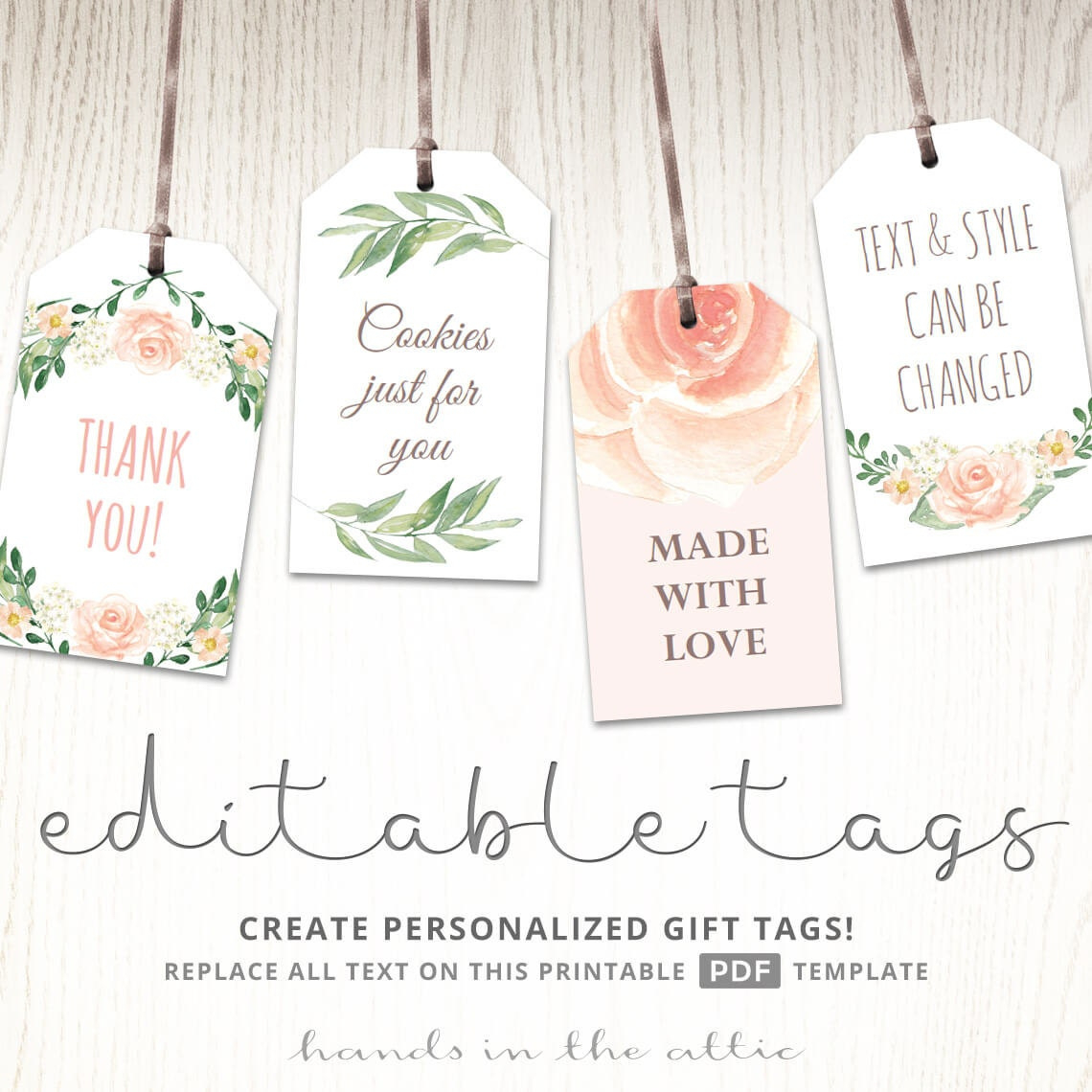 Printable Baby Shower Labels, Editable Gift Tags, Bridal Shower for Free Printable Baby Shower Labels And Tags