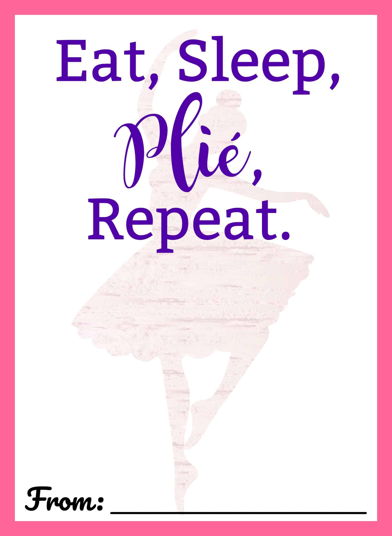 Printable Ballet Themed Dance Teacher Gift Card Holder - Mama Cheaps® within Free Printable Dance Recital Cards