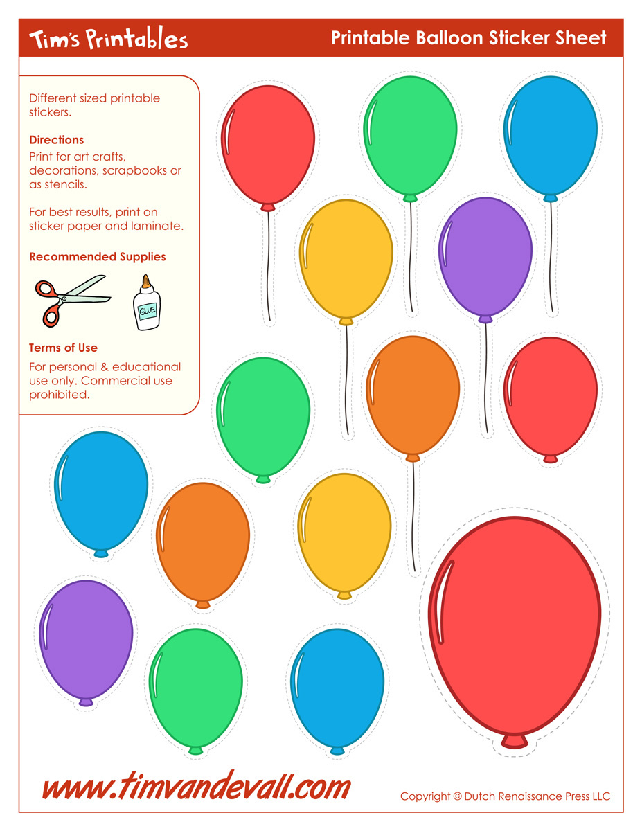 Printable Balloon Template | Birthday Printables with Free Printable Pictures Of Balloons