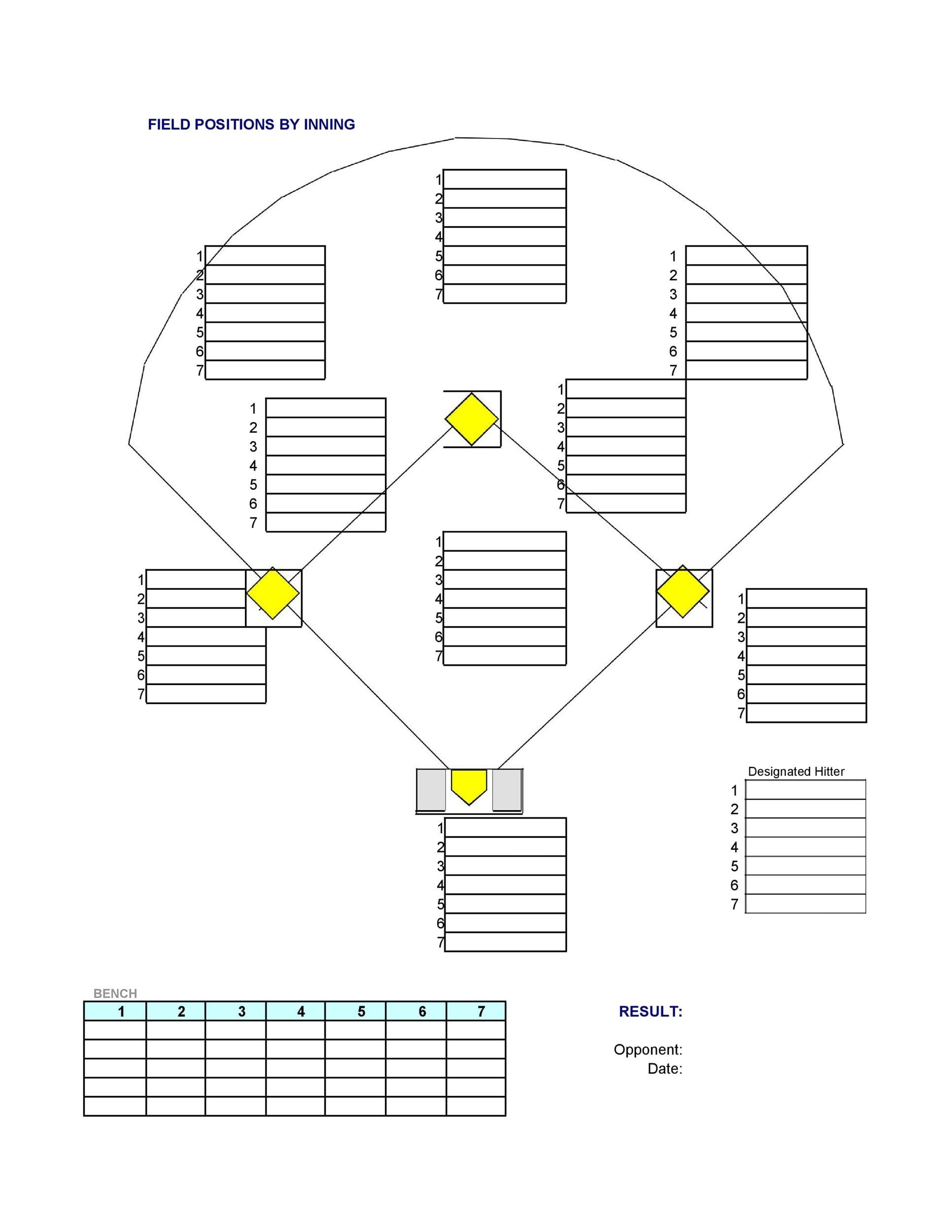 Printable Baseball Field Positions Template - Printable Party Favors in Free Printable Baseball Field Diagram