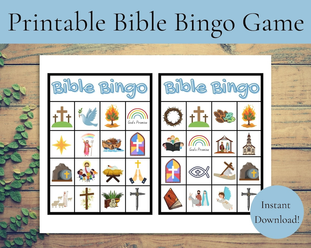 Printable Bible Bingo Game | Instant Download Bible Bingo Game with regard to Free Printable Bible Bingo For Preschoolers