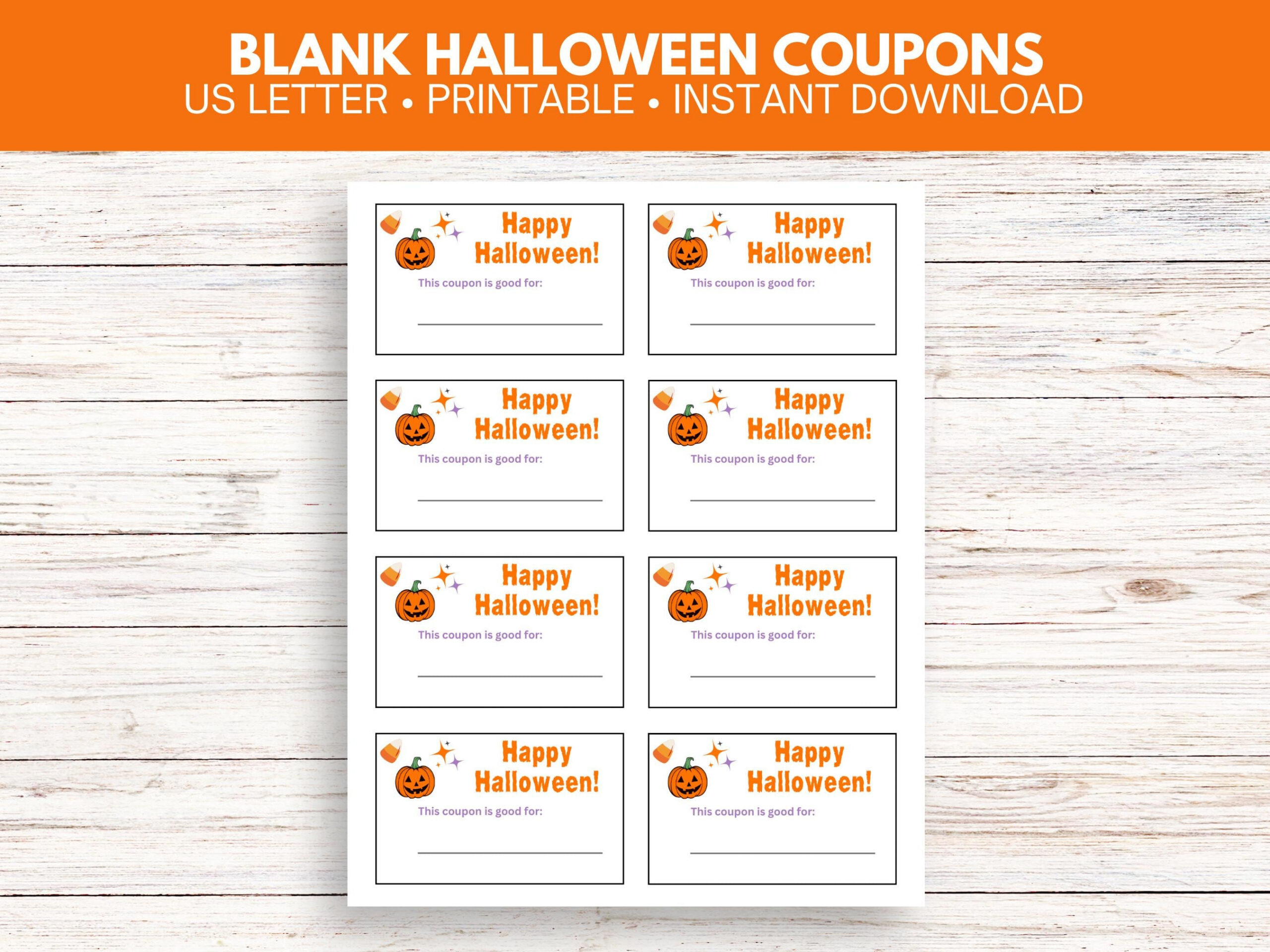 Printable Blank Halloween Coupons For Kid Halloween Gift For Kid pertaining to Free Printable Halloween Candy Coupons