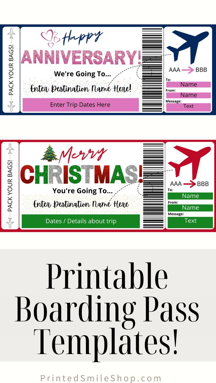 Printable Boarding Pass Templates pertaining to Free Printable Airline Ticket Template