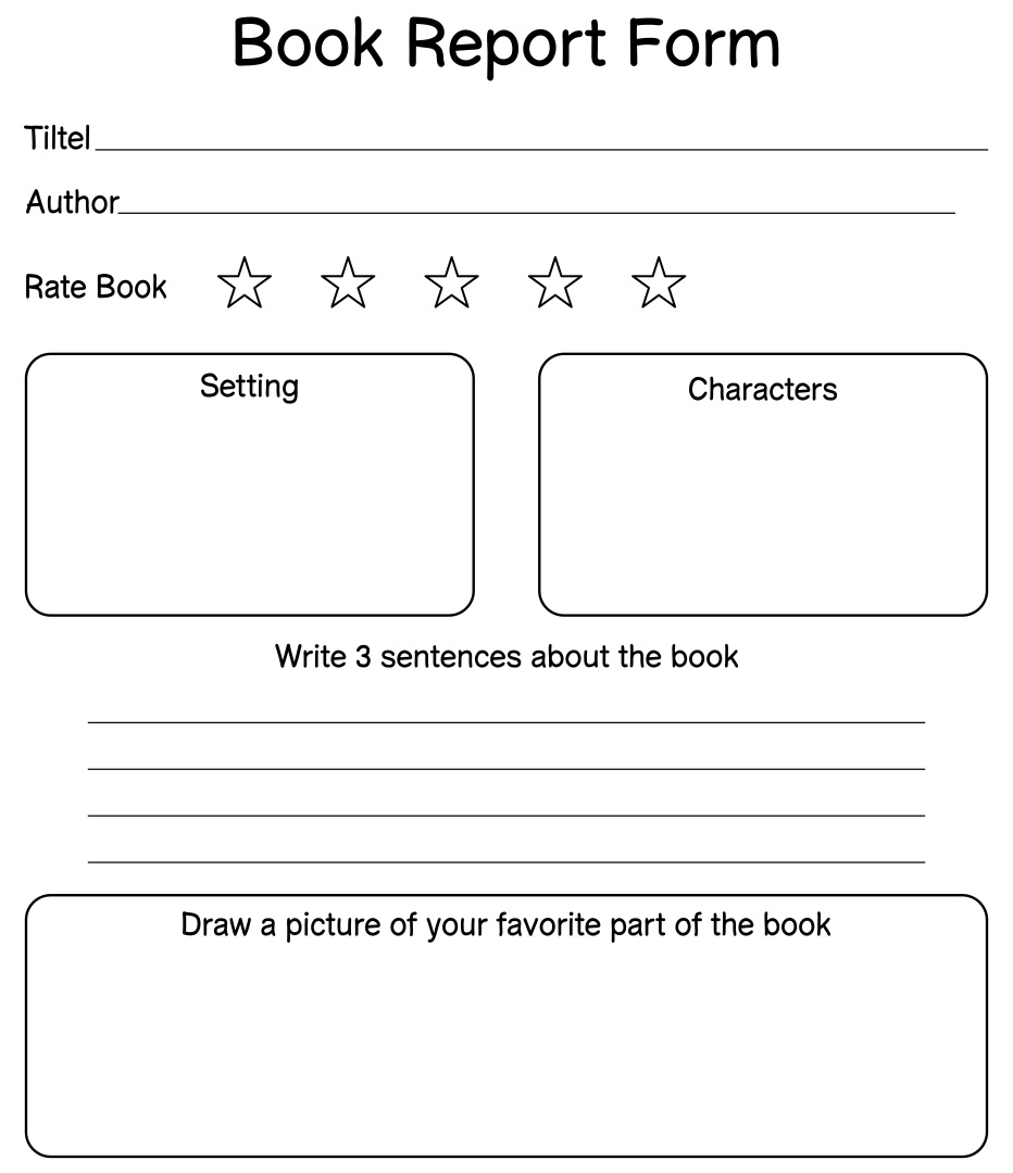 Printable Book Report Forms {Elementary} - Inspiredfamily for Free Printable Book Report Forms For Second Grade