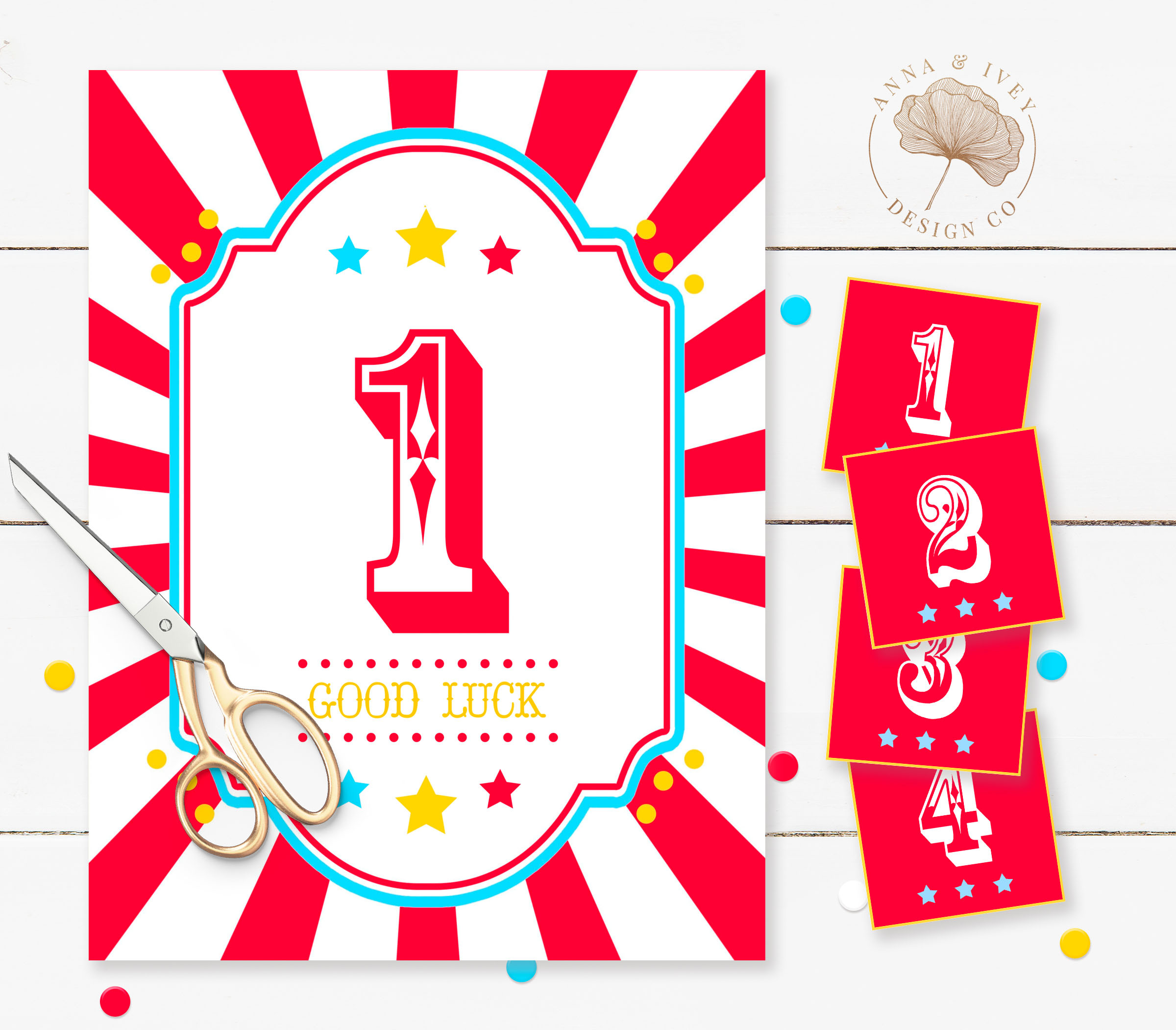 Printable Bright Red Circus/Carnival Cake Walk Game - Anna &Amp with Free Printable Cake Walk Numbers