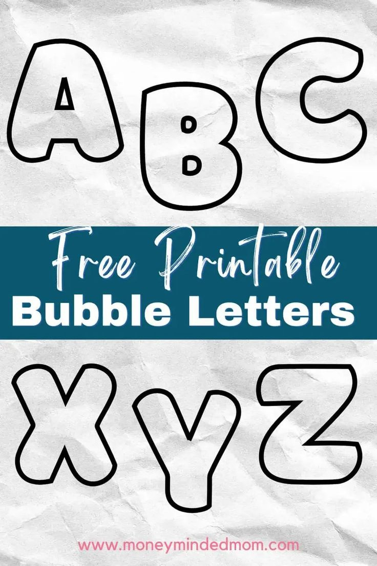Printable Bubble Alphabet Letters in Free Printable Bubble Letters Font