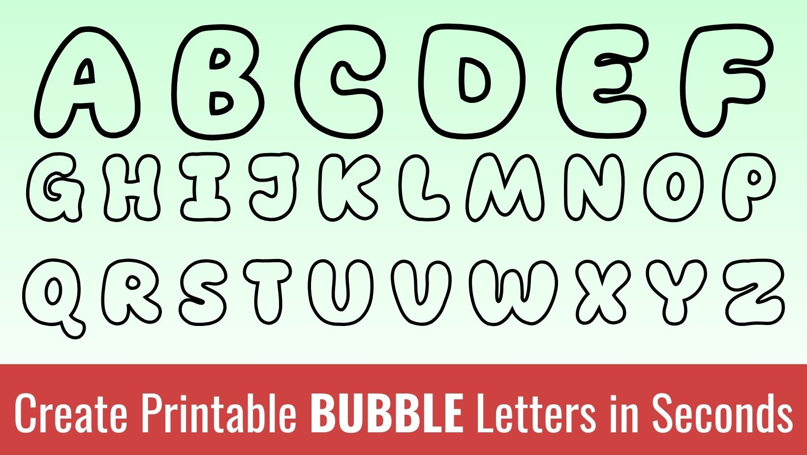Printable Bubble Letters: Free Alphabet Font &Amp; Letter with Free Printable Bubble Letters Font