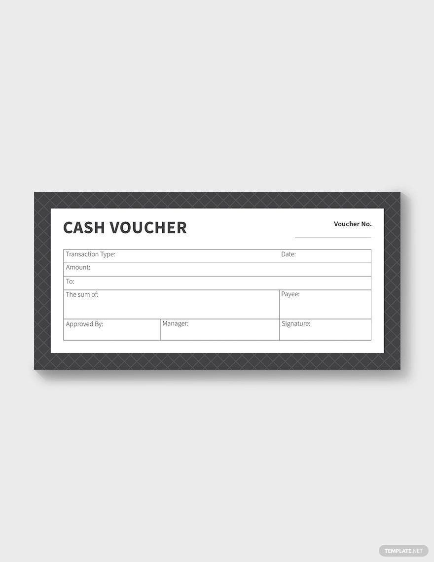 Printable Cash Voucher Template In Psd, Illustrator, Word, Pages within Free Printable Petty Cash Voucher