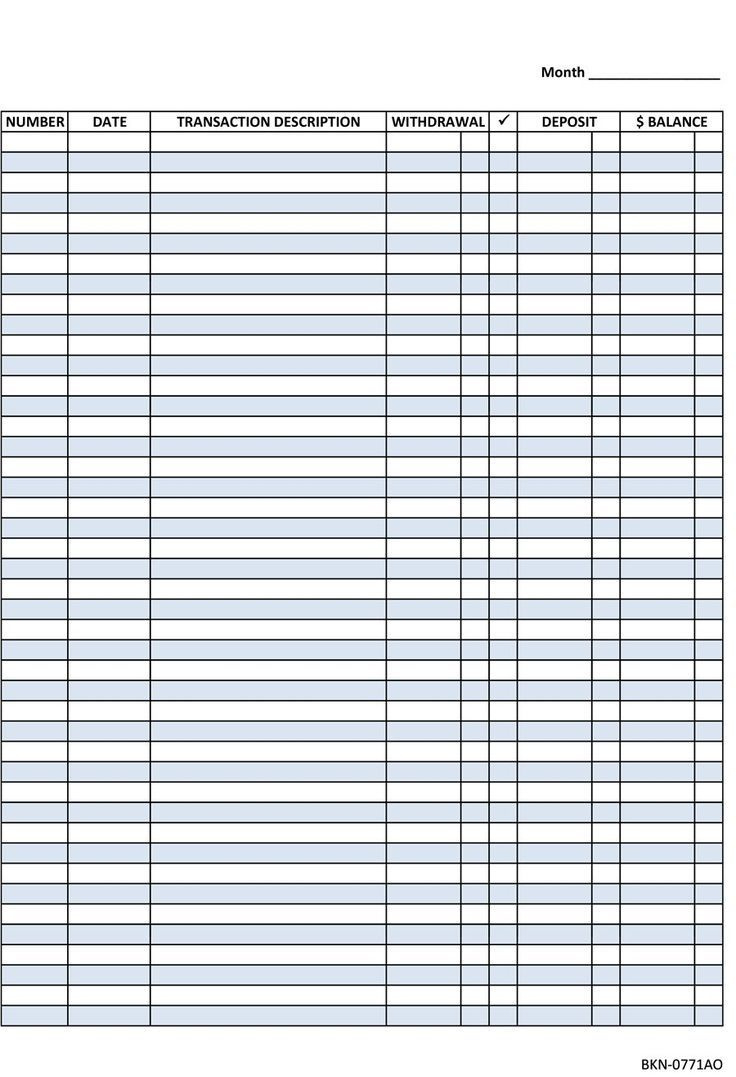 Printable Check Registers | Checkbook Register, Printable Checks throughout Free Printable Blank Check Register Template