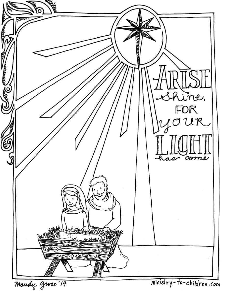 Printable Christmas Nativity Coloring Pages - Ministry To Children pertaining to Free Printable Christmas Baby Jesus Coloring Pages