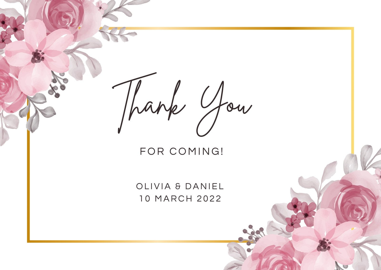 Printable, Customizable Thank You Card Templates | Canva inside Free Card Making Templates Printable