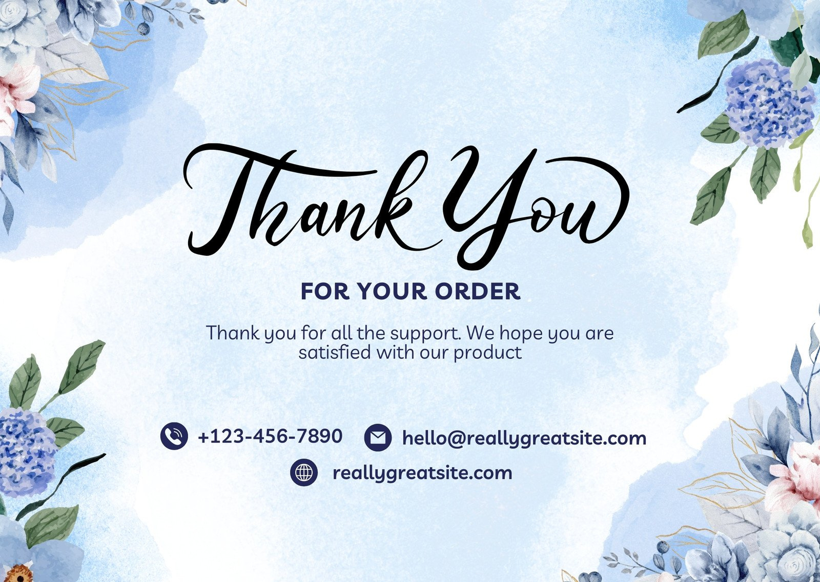 Printable, Customizable Thank You Card Templates | Canva pertaining to Free Personalized Thank You Cards Printable