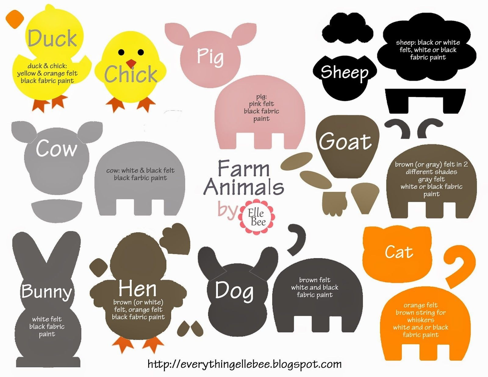 Printable Cutouts Of Animals - Printable Party Favors in Free Printable Farm Animal Cutouts