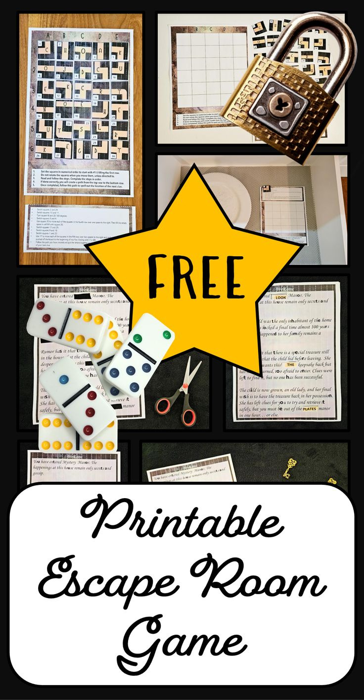 Printable Escape Room Kit Free within Free Printable Escape Room Kit