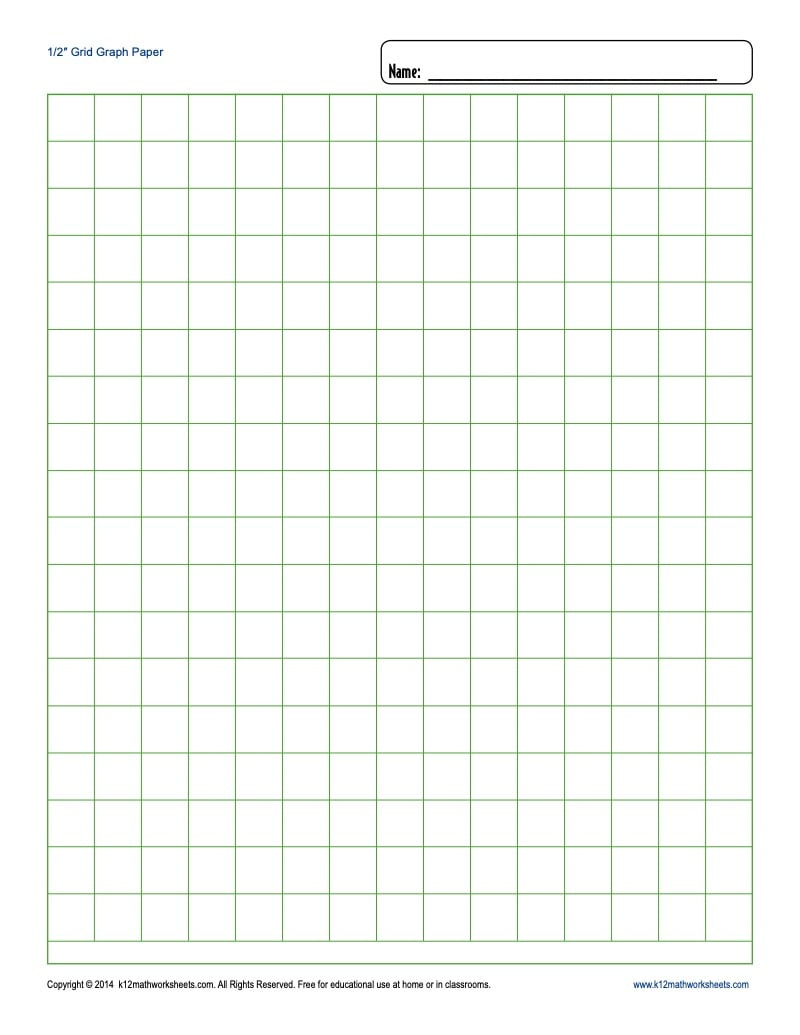 Printable Graph Paper - Blank Templates intended for Half Inch Grid Paper Free Printable
