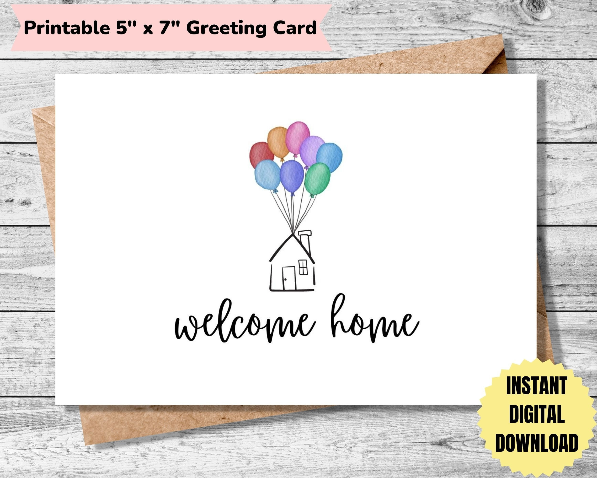 Printable Greeting Card | Welcome Home Card | Housewarming Card intended for Welcome Home Cards Free Printable