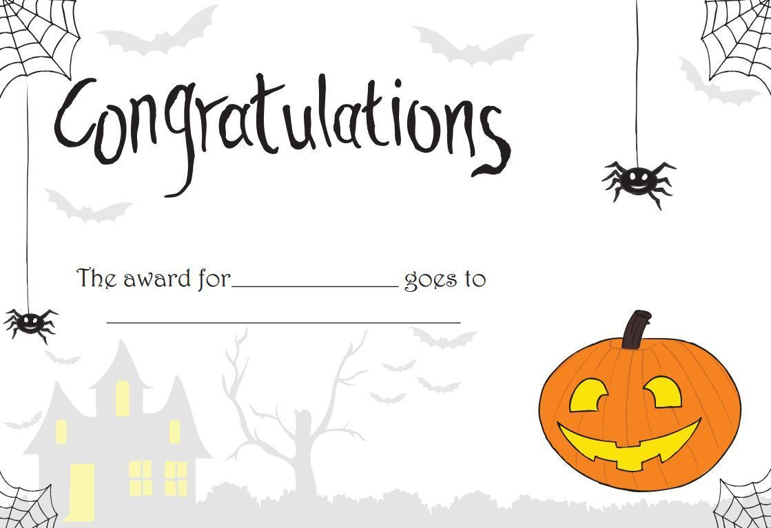 Printable Halloween Certificate – Great For Teachers Or For Inside inside Free Printable Halloween Award Certificates