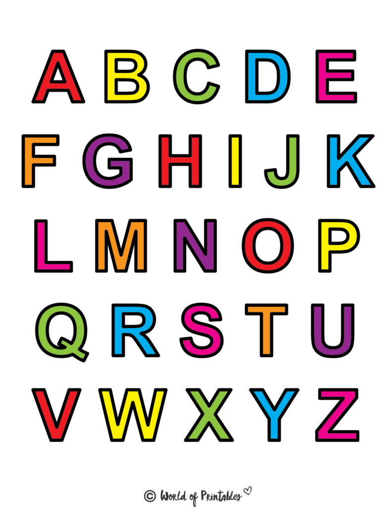 Printable Letters & Alphabet Letters - World Of Printables throughout Free Printable Large Uppercase Alphabet Letters