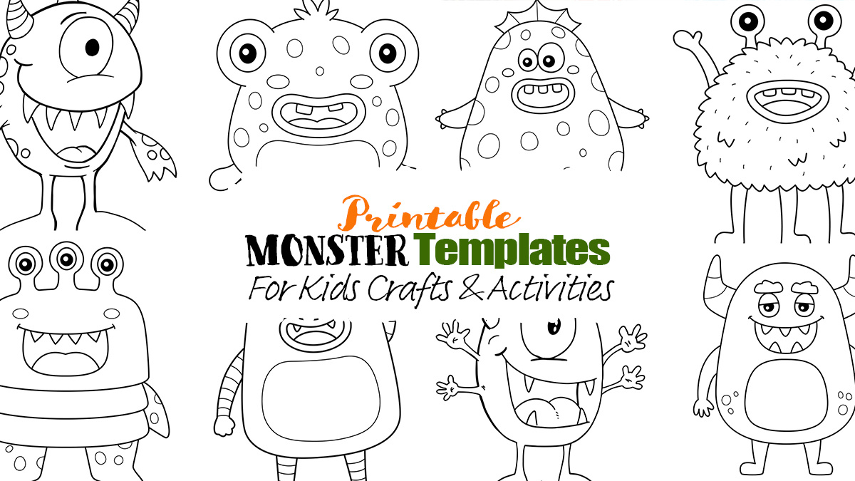 Printable Monster Templates For Kids&amp;#039; Activities And Crafts throughout Free Printable Monster Templates