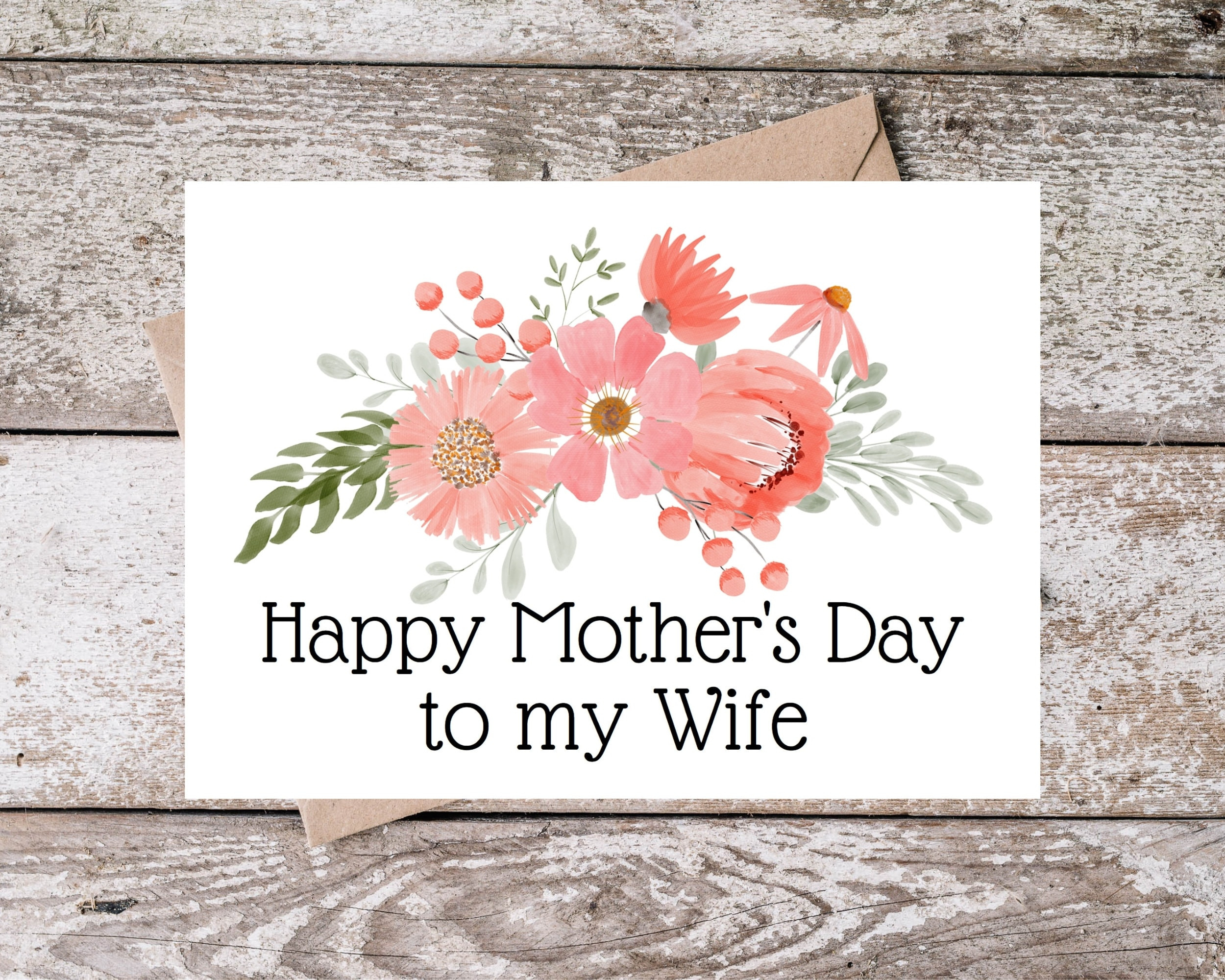Printable Mothers Day Card Wife Funny - Etsy inside Free Printable Mothers Day Cards To My Wife