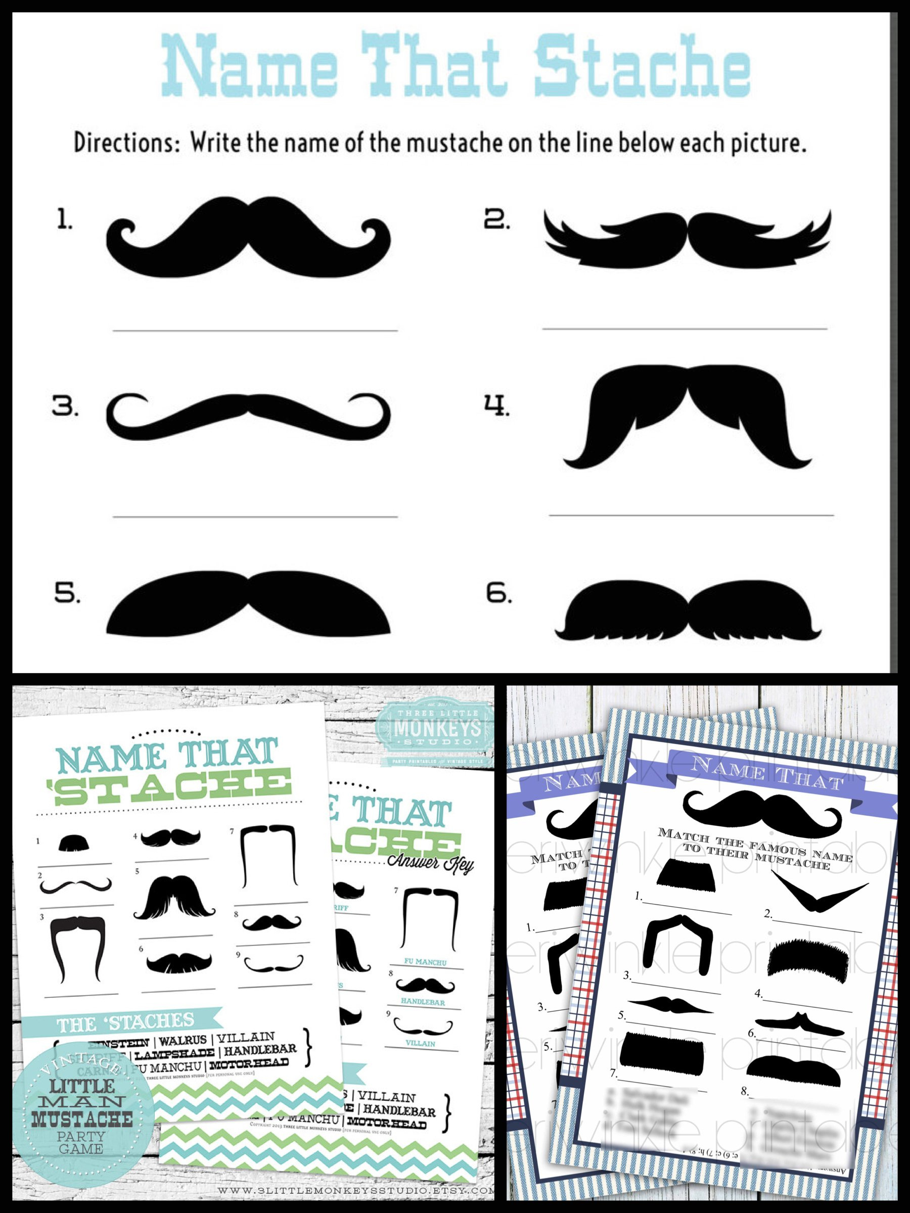 Printable Mustache Bash Game | Baby Shower Ideas | Partyideapros throughout Mustache Baby Shower Games Free Printables