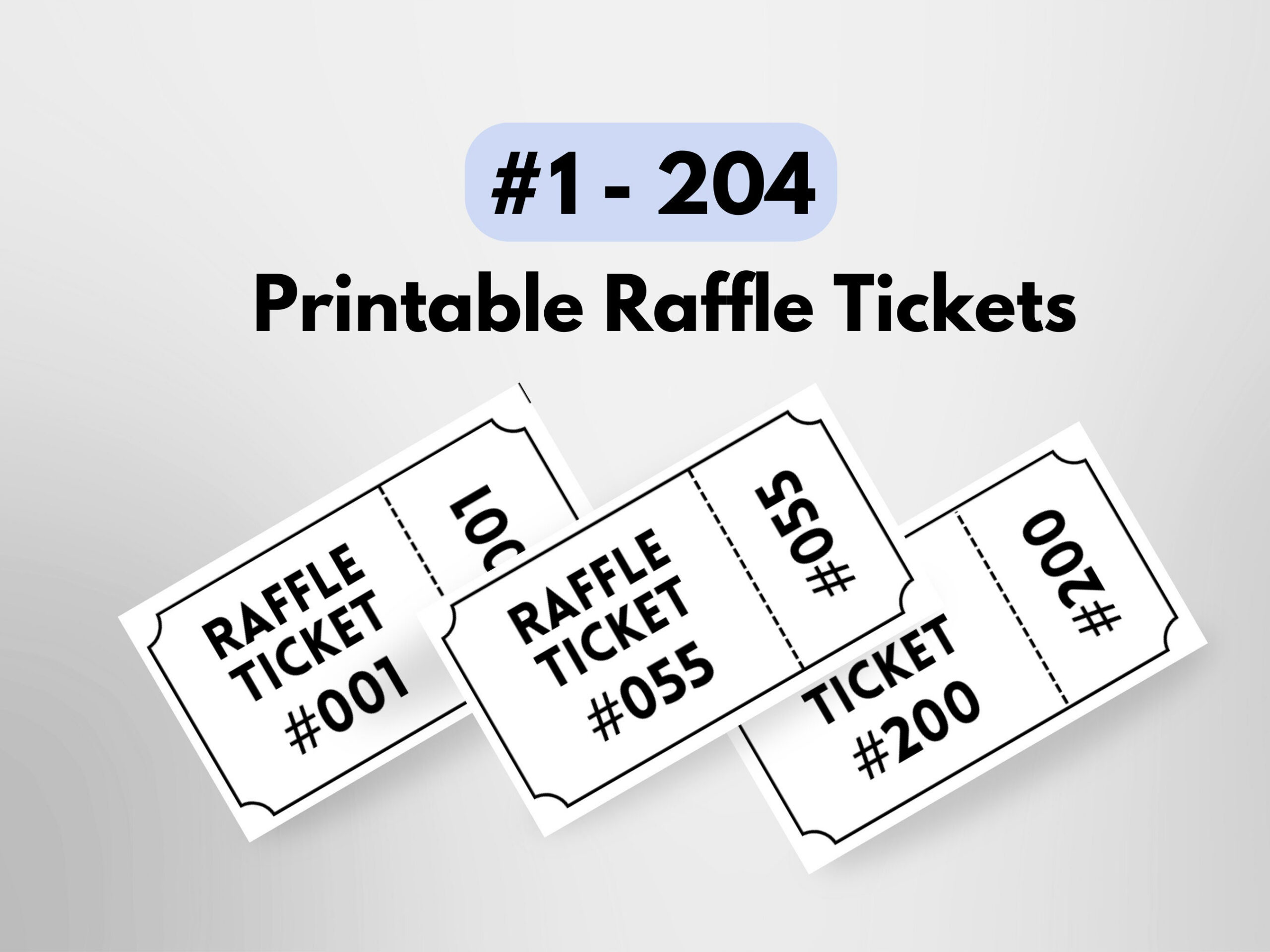 Printable Numbered Raffle Ticket Enter To Win Tickets With Numbers with Free Printable Raffle Tickets With Stubs