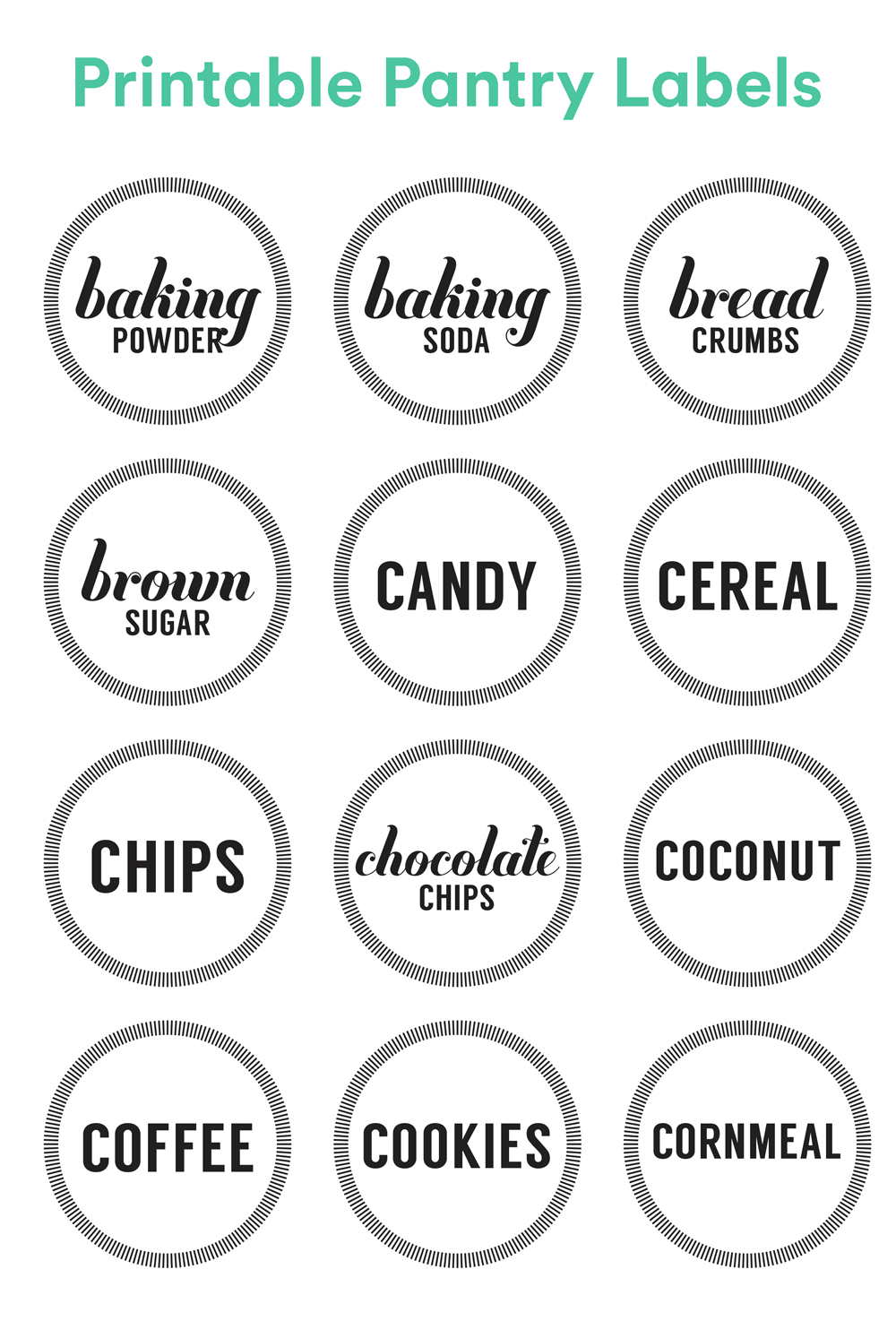 Printable Pantry Labels | Vivint regarding Free Printable Pantry Labels