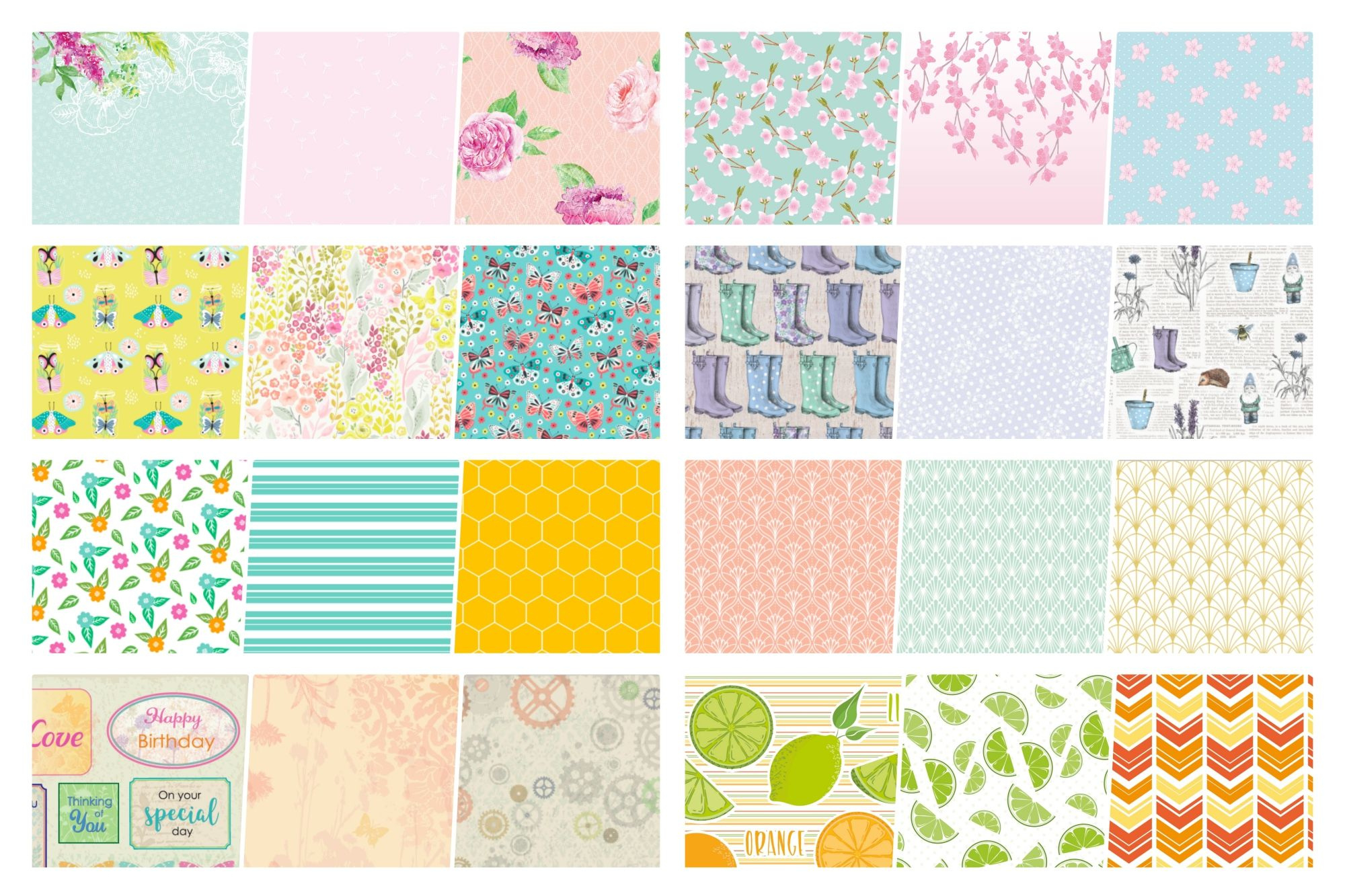Printable Patterned Paper Sheets For Summer - Ayelet Keshet in Free Printable Pattern Paper Sheets