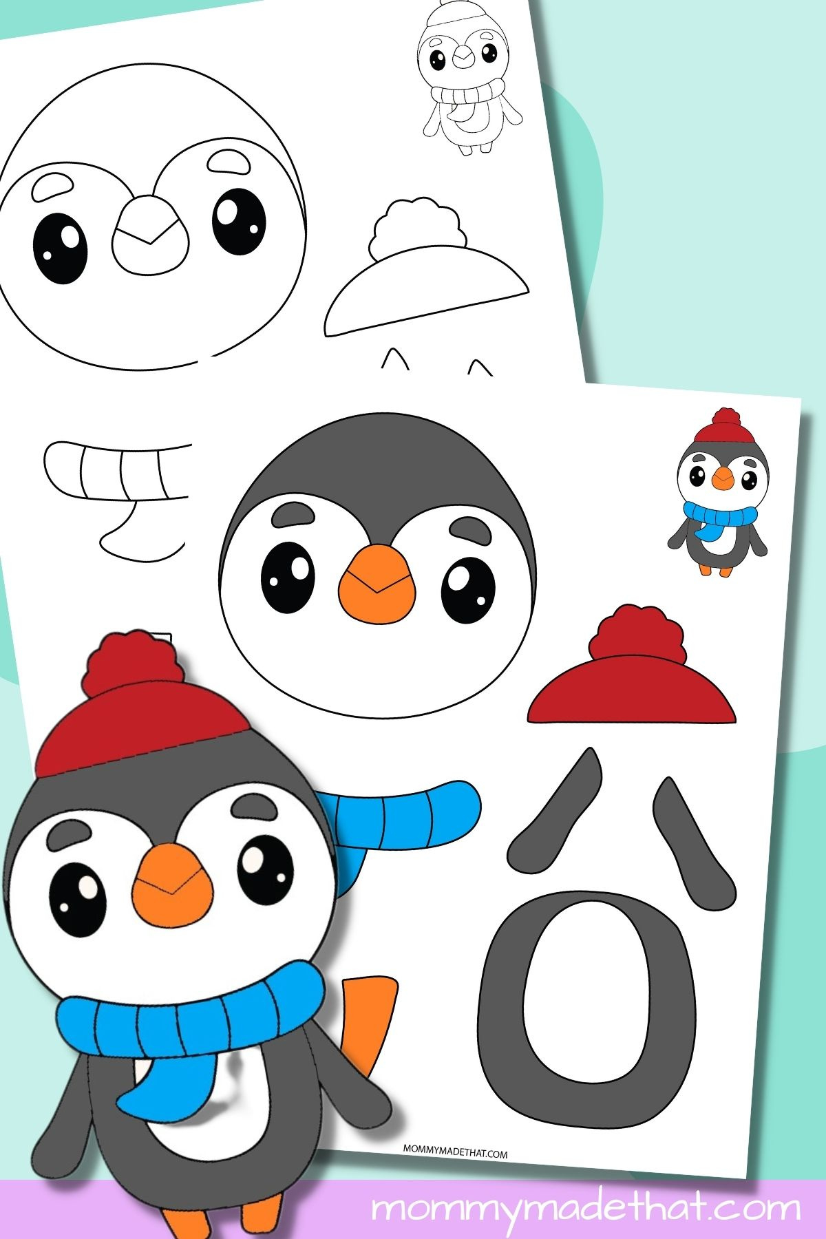 Printable Penguin Craft (With Free Template) with regard to Free Printable Penguin Template