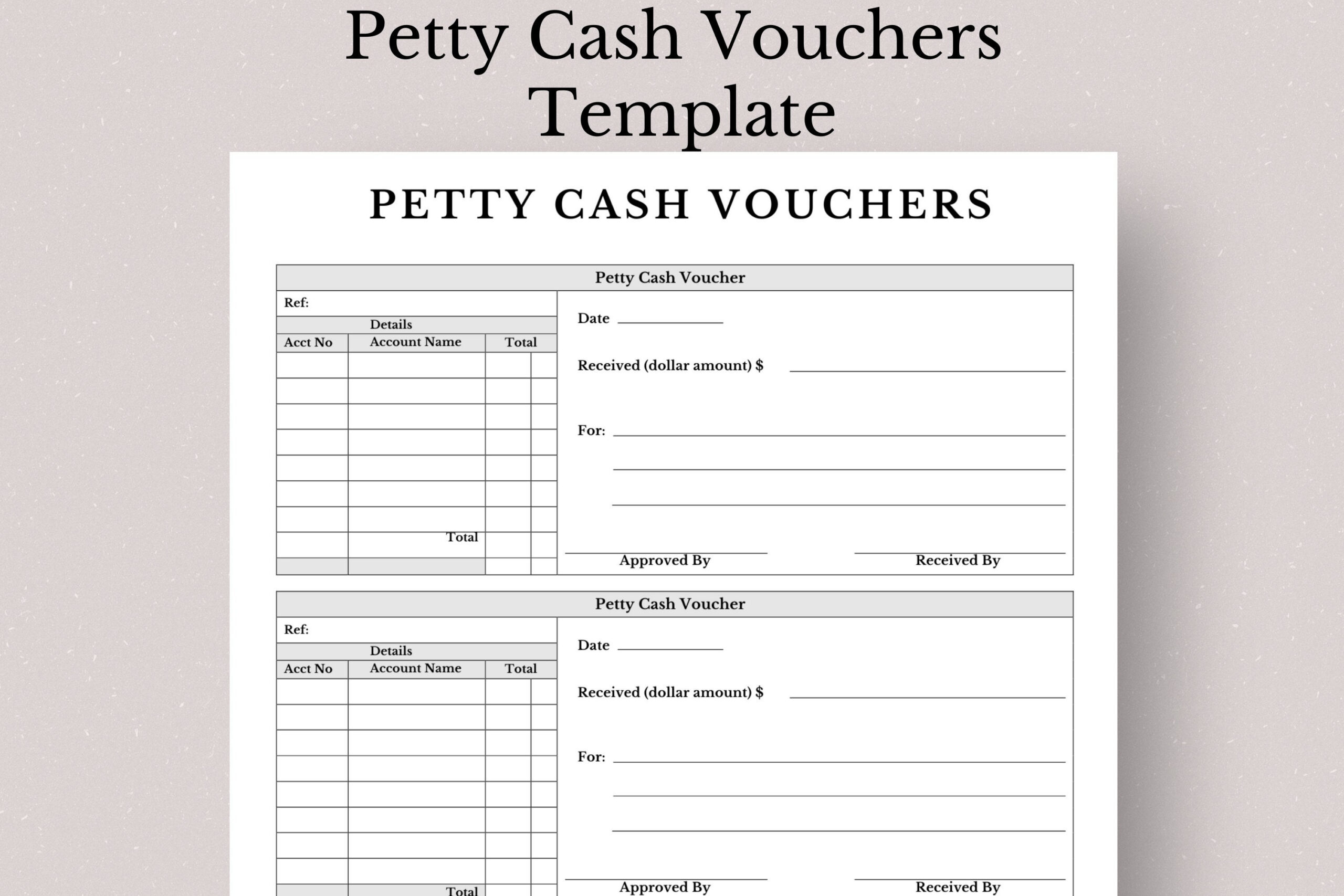 Printable Petty Cash Voucher Forms, Petty Cash Voucher Form with Free Printable Petty Cash Voucher