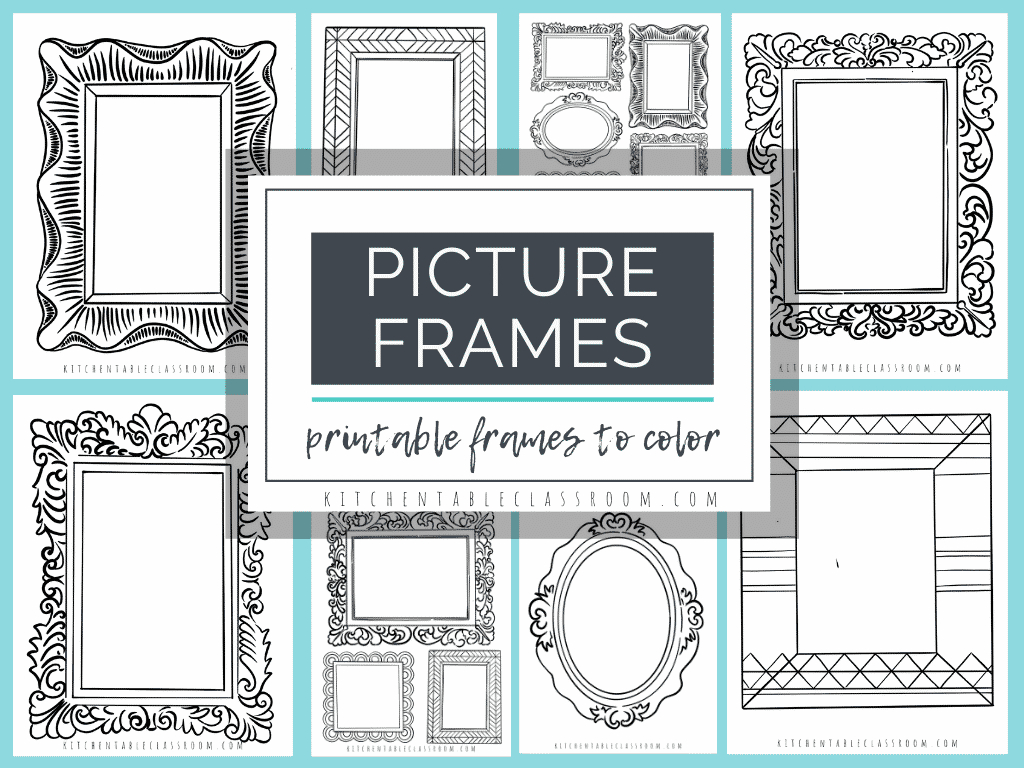 Printable Picture Frame Drawing Prompts - The Kitchen Table Classroom pertaining to Free Printable Photo Frames