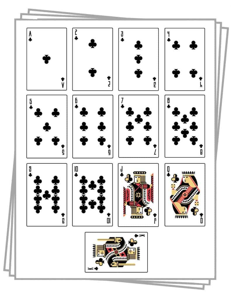 Printable Playing Cards (Free Pdf Sheets In 3 Sizes) in Free Printable Deck Of Cards