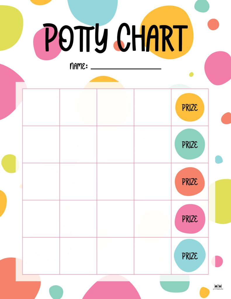 Printable Potty Training Charts - 20 Pages | Printabulls in Potty Training Chart Free Printable