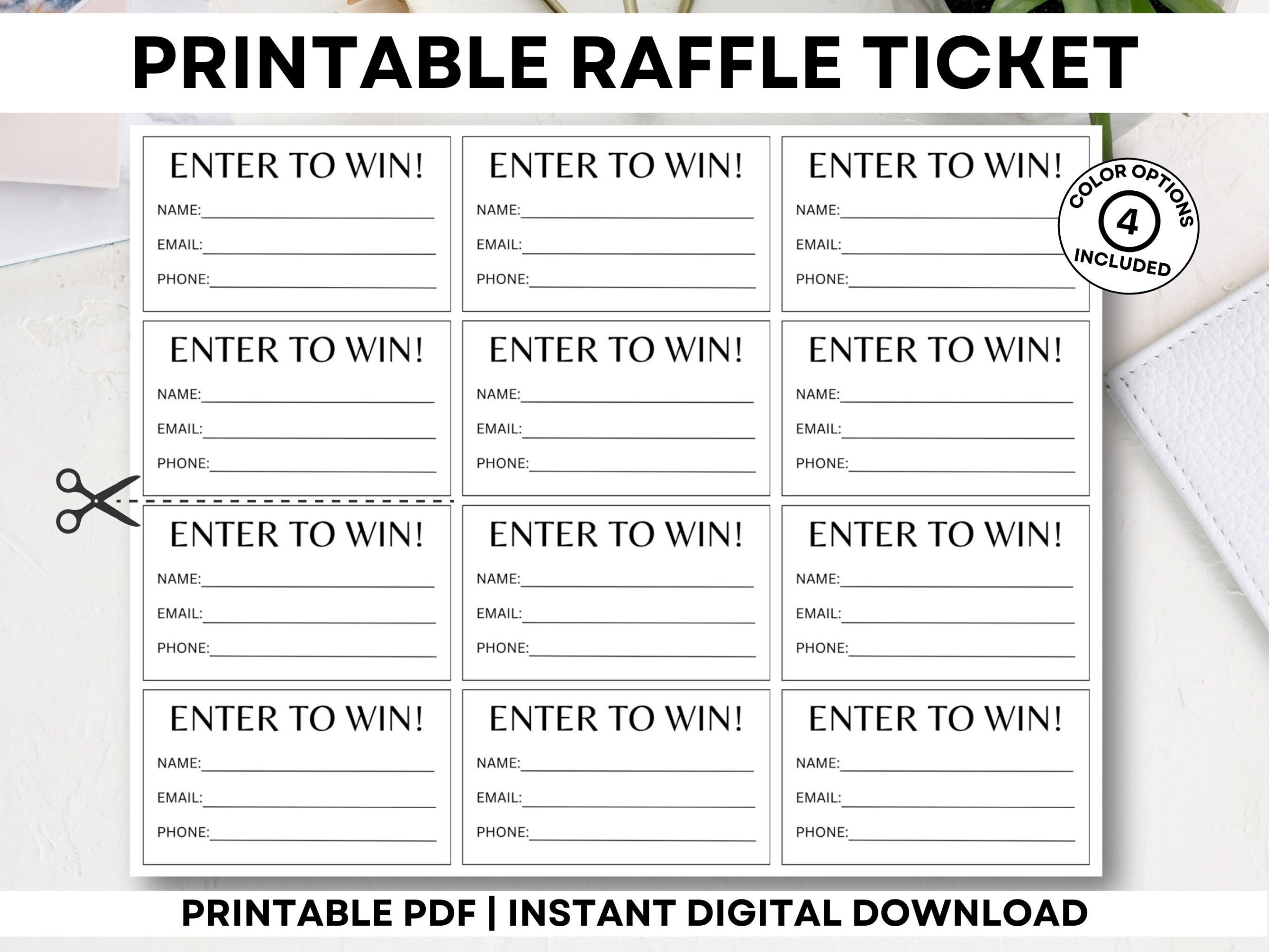 Printable Raffle Tickets, Enter To Win Tickets, Printable Enter To within Free Printable Raffle Tickets