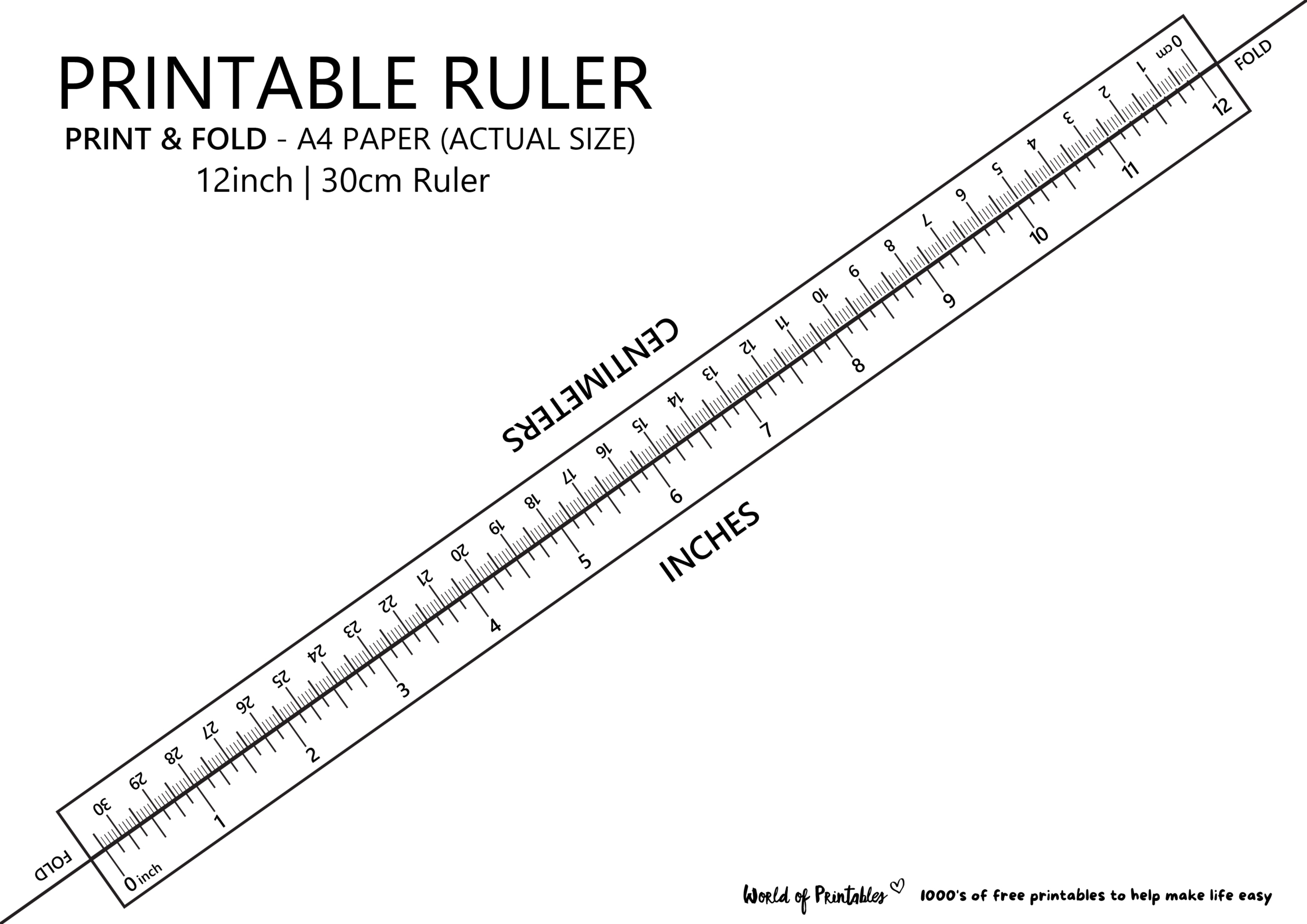 Printable Ruler - Free Accurate Ruler Inches, Cm, Mm - World Of pertaining to Free Printable Ruler