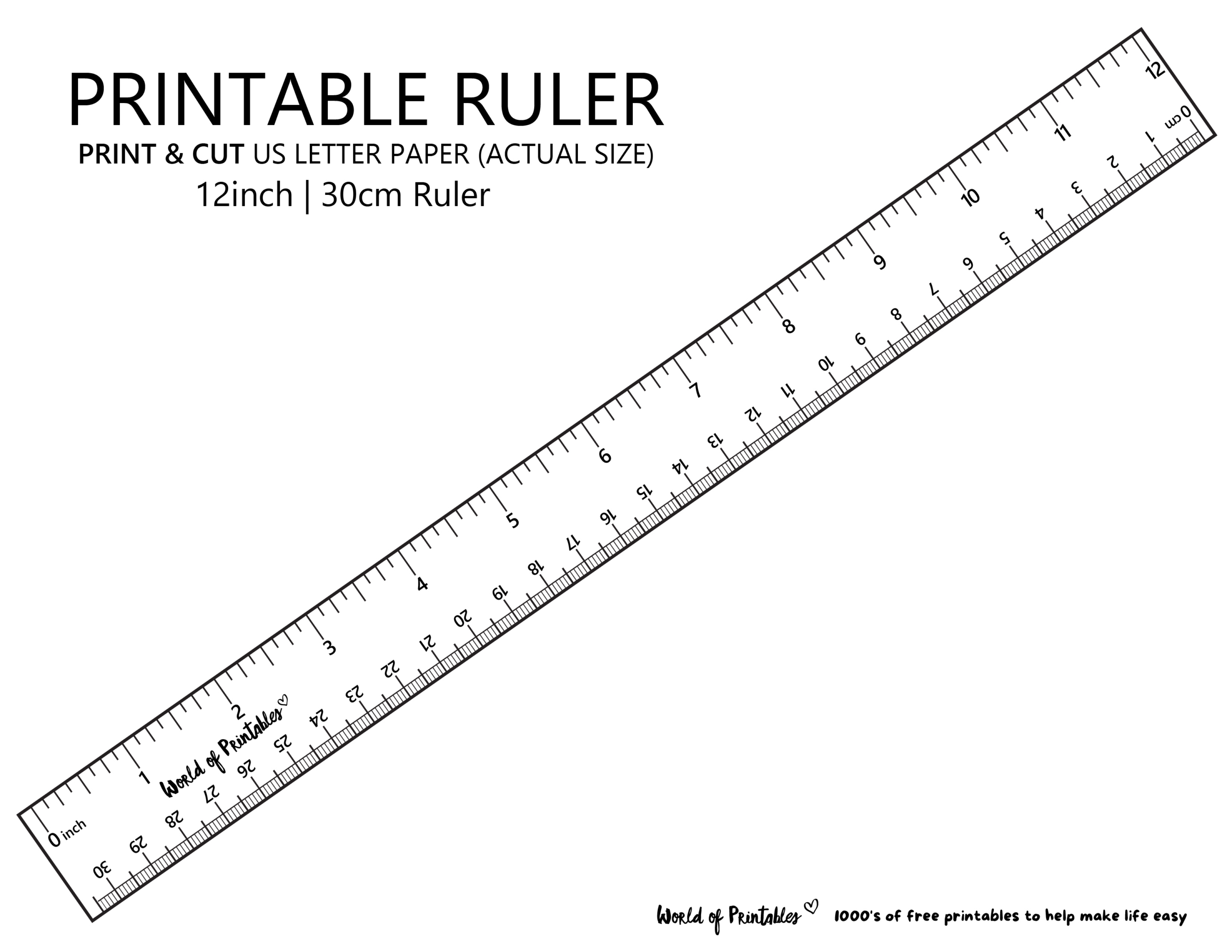 Printable Ruler - Free Accurate Ruler Inches, Cm, Mm - World Of with regard to Free Printable Cm Ruler