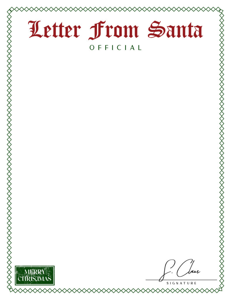 Printable Santa Letterhead Templates - 12 Free Printables with regard to North Pole Stationary Printable Free