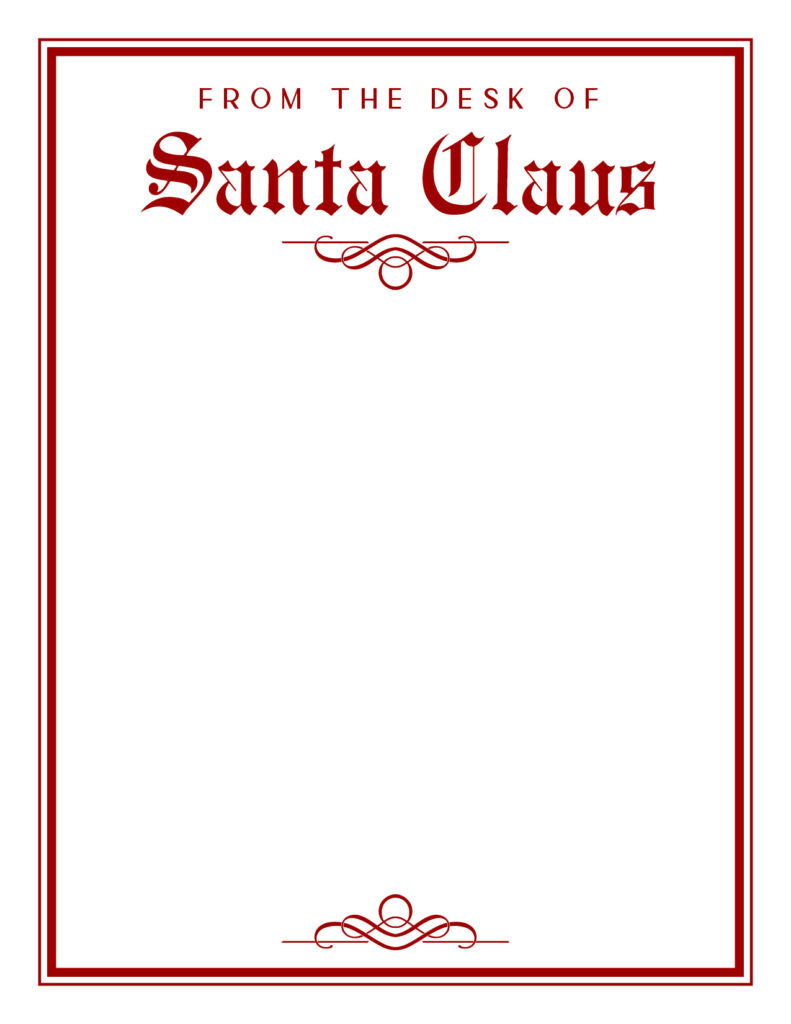 Printable Santa Letterhead Templates - 12 Free Printables with regard to North Pole Stationary Printable Free