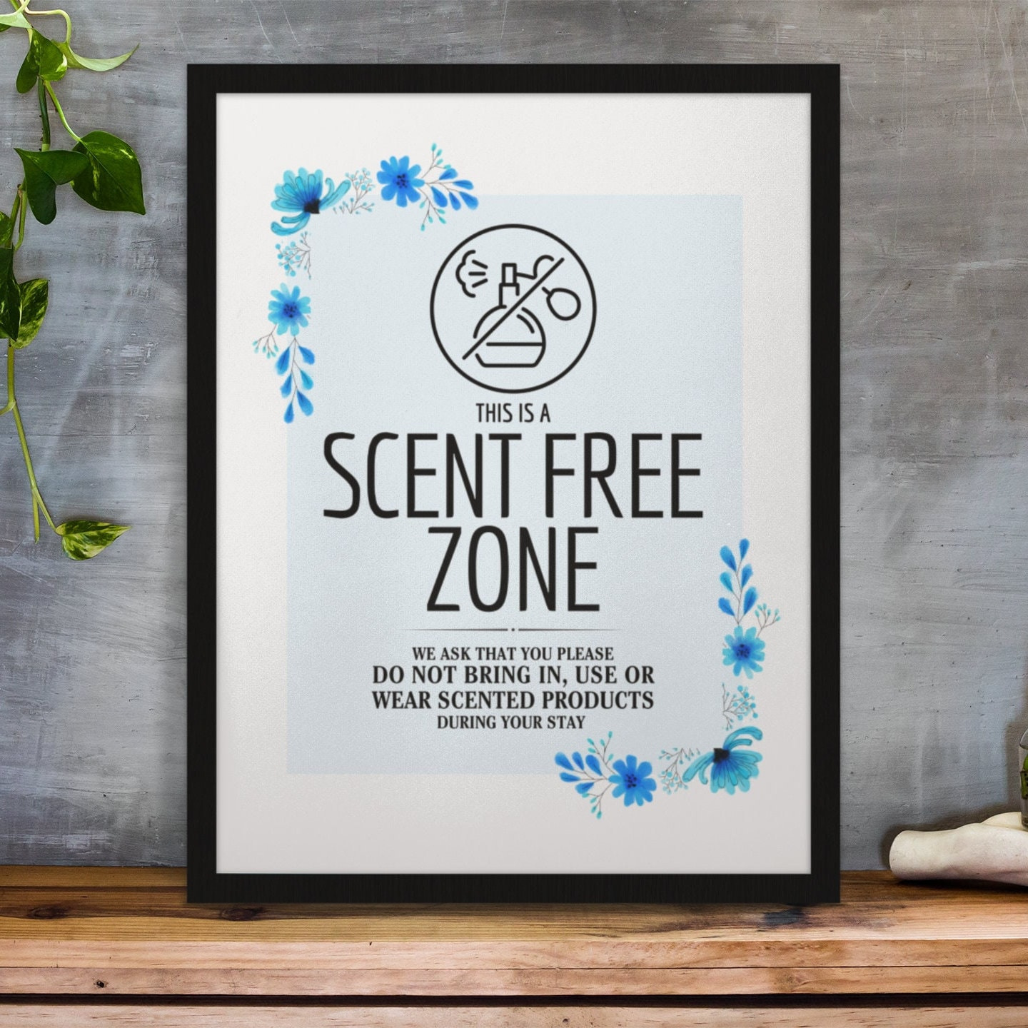 Printable Scent Free Zone Sign, Fragrance Free Health Care regarding Free Printable Fragrance Free Signs