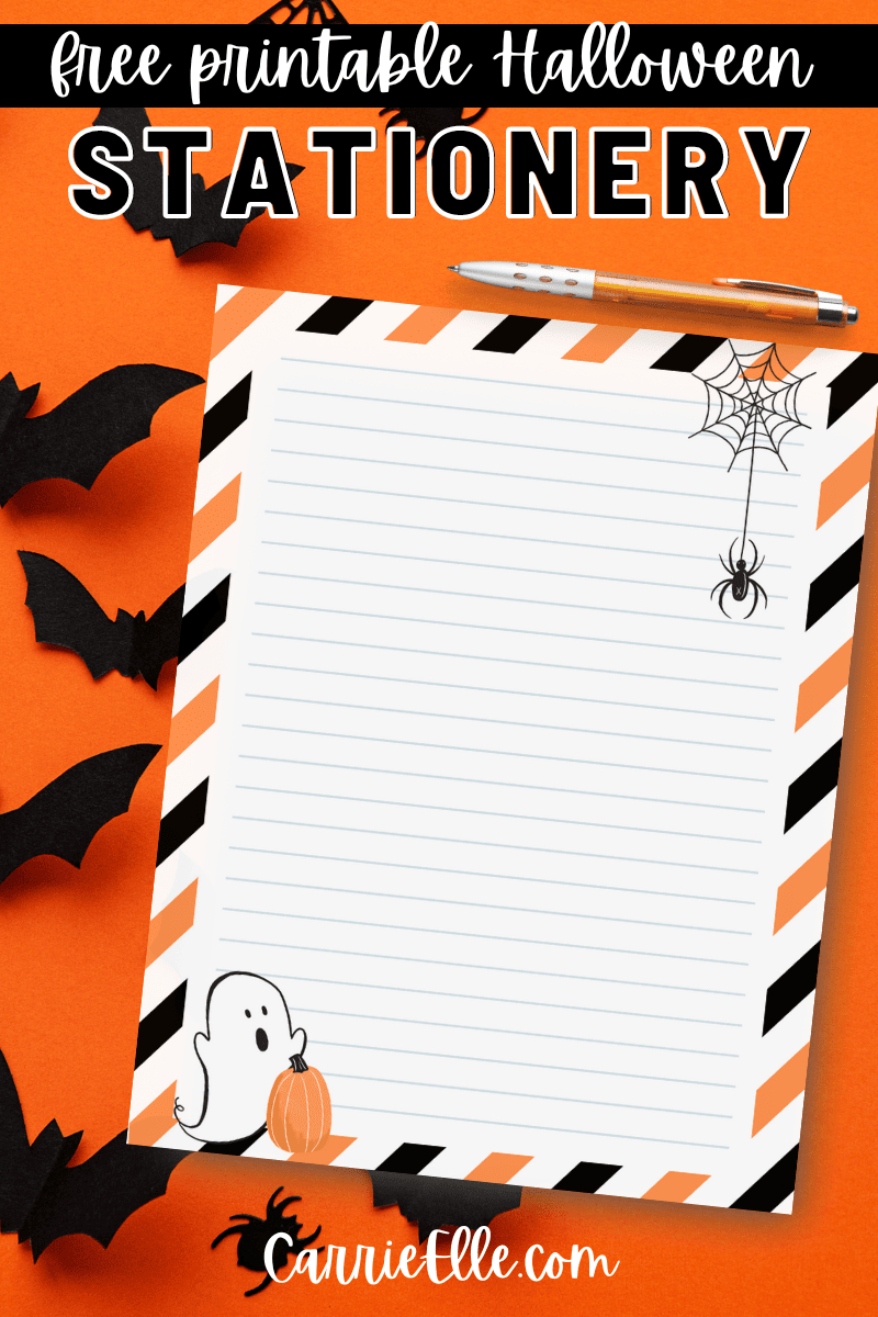 Printable Spooky Ghost Halloween Stationery - Carrie Elle with regard to Free Printable Halloween Stationery