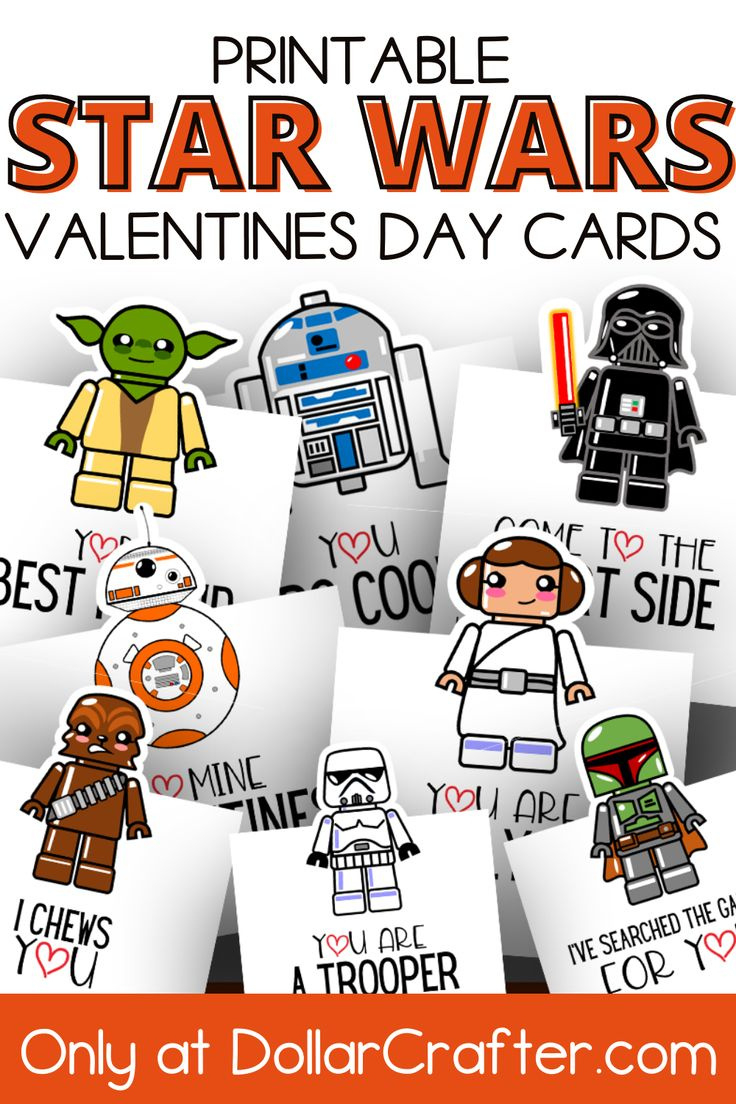 Printable Star Wars Lego Valentines Day Cards with Free Printable Lego Star Wars Valentines
