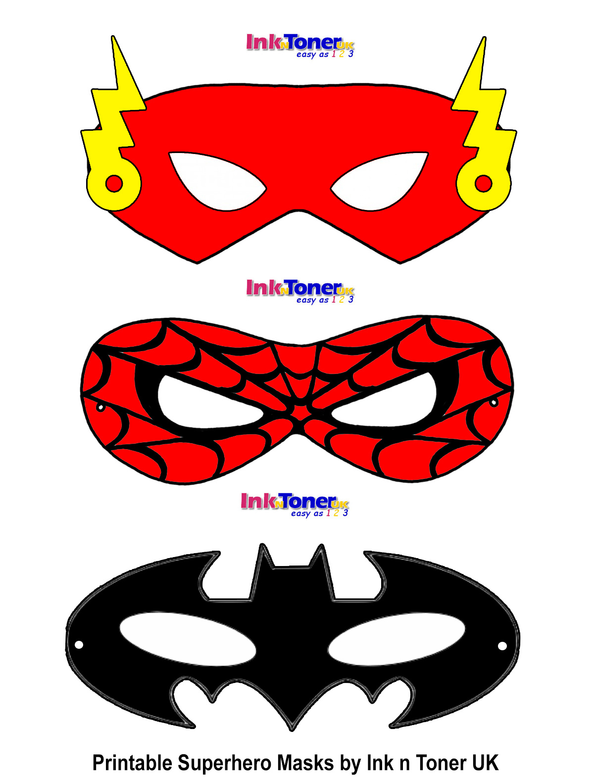 Printable Superhero Masks For Super Hero Day | Inkntoneruk Blog for Free Printable Superhero Masks