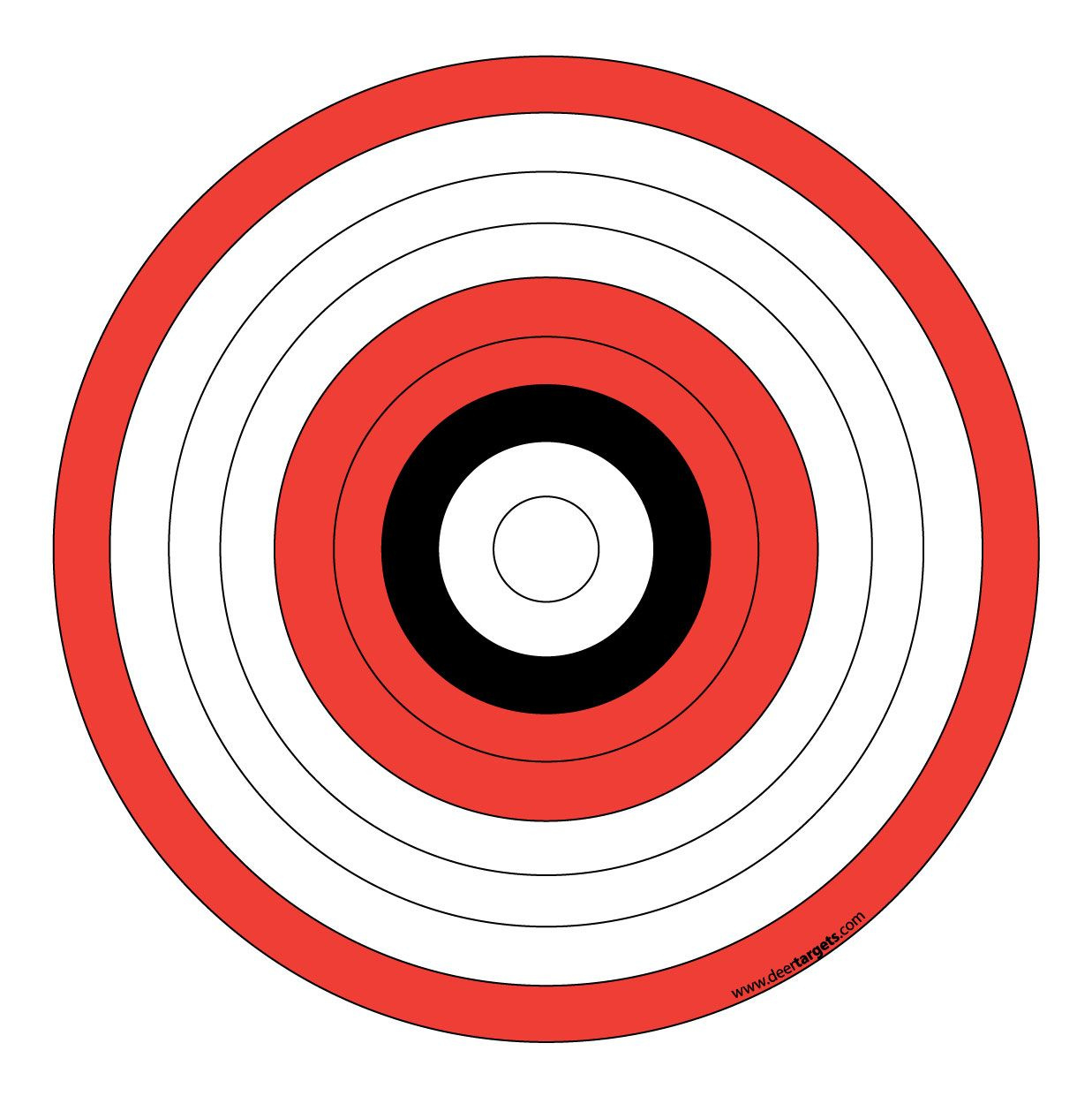 Printable Targets - Print Your Own Bullseye Shooting Targets intended for Free Printable Bullseye