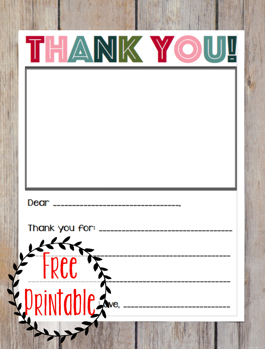 Printable Thank You Note - Three Little Ferns - Family Lifestyle Blog throughout Free Printable Thank You Notes