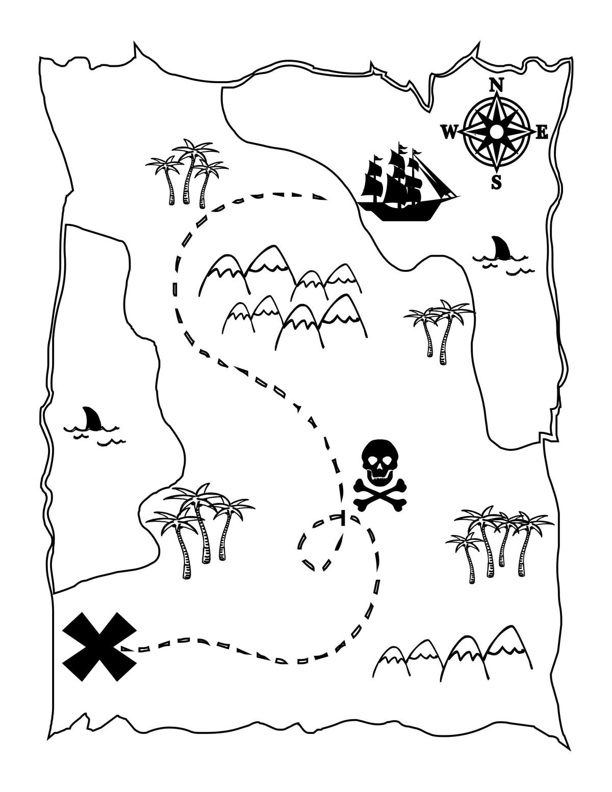 Printable Treasure Map Kids Activity – Let&amp;#039;S Diy It All – With within Free Printable Pirate Maps